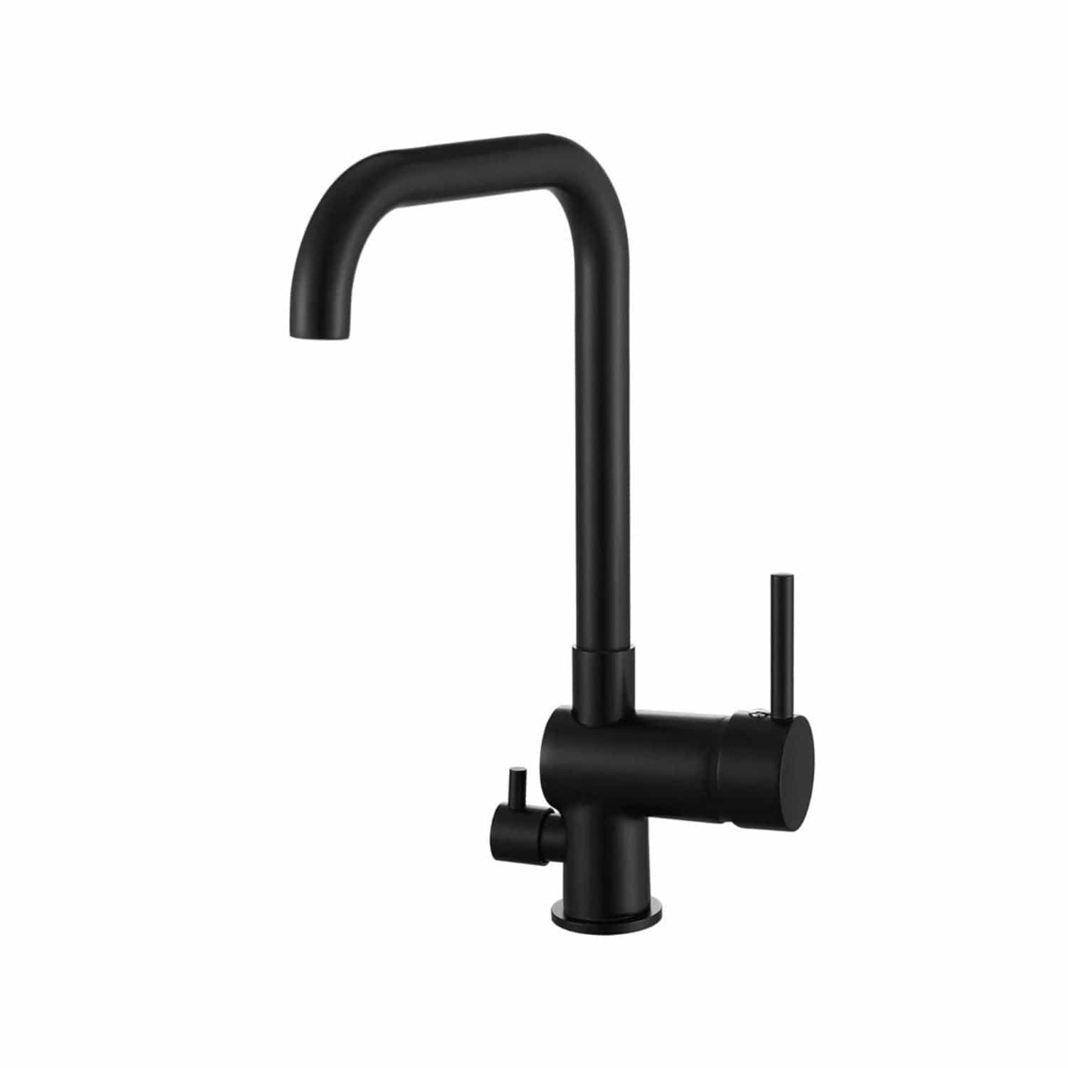 1904 Eden Kjøkkenbatteri L-tut med avstenging Svart 1904 Kjøkkenarmatur GRO-4370427