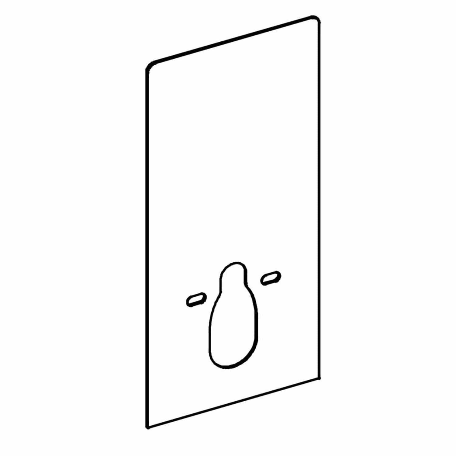 1904 Glass Panel Vegghengt Sensorbetjent Hvit 1904 Reservedel toalett GRO-6192548