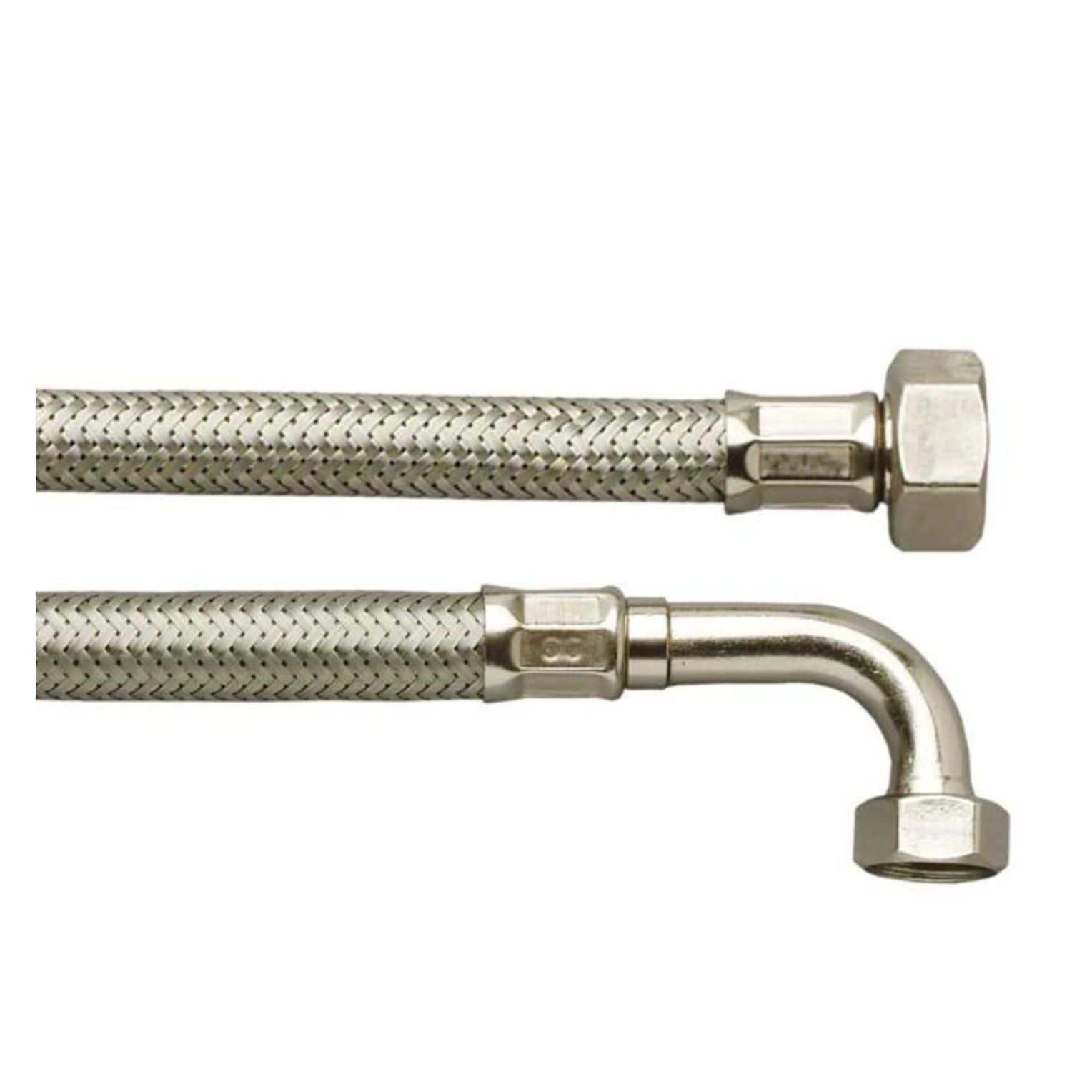 1904 Trykkslange TP-SPX/Silikon Rett-Vinkel / 50cm / 1/2"x1/2" 1904 Dusjtilbehør GRO-9301709