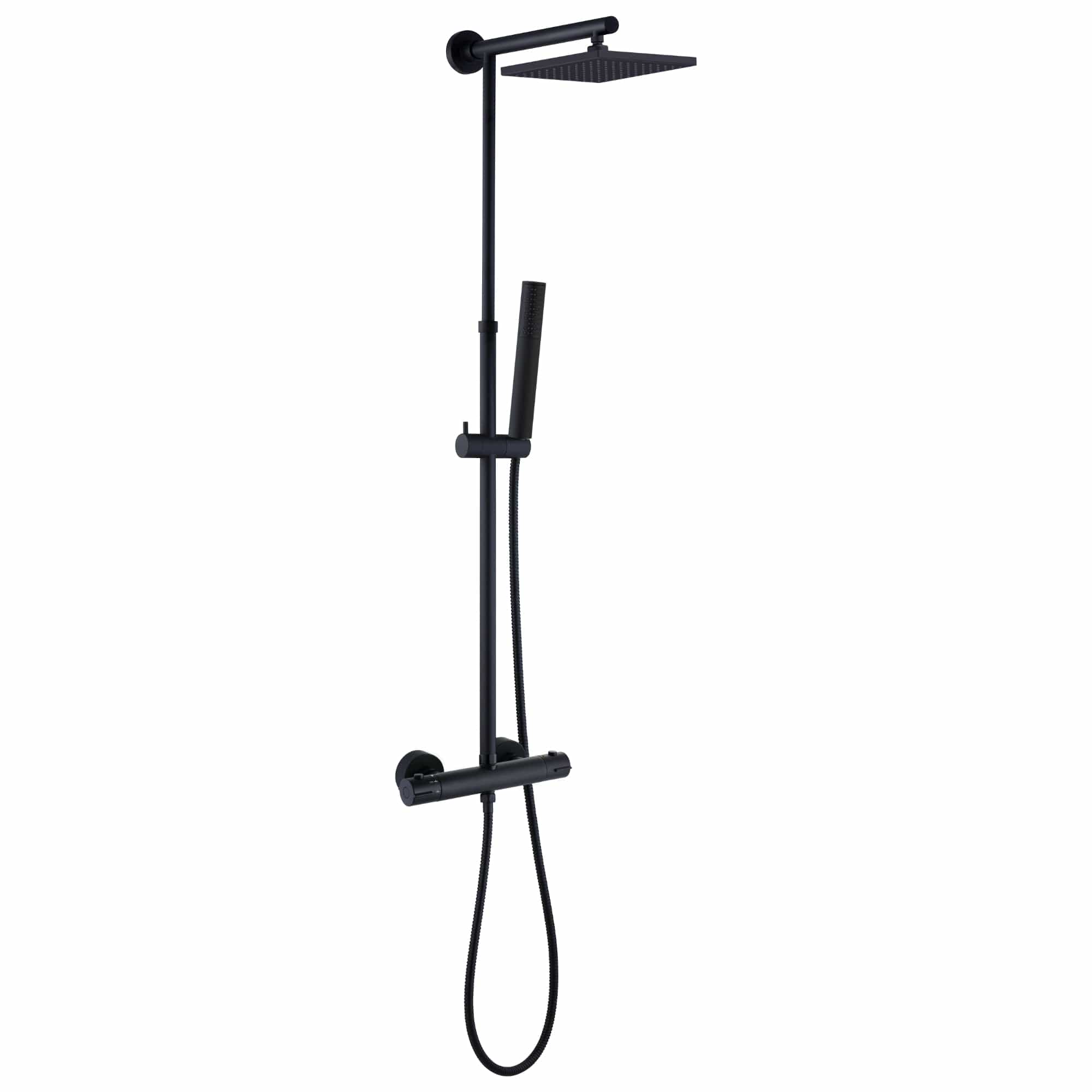 A-collection Azur Square Takdusj - komplett takdusjsett Svart matt A-collection Takdusj GRO-4501544