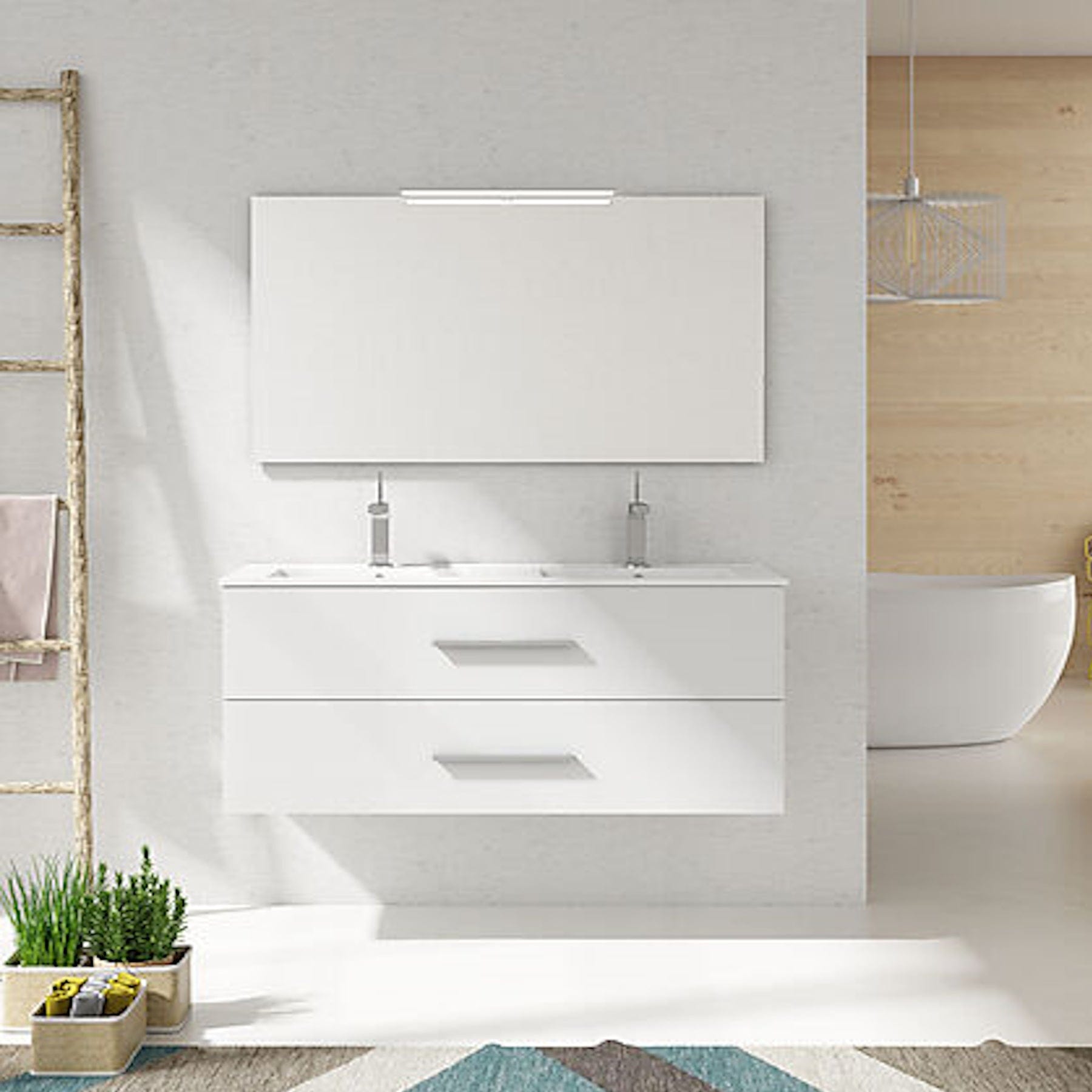 Alterna Malin Underskap m/2skuffer B60-120xD45xH55cm Alterna Servantskap