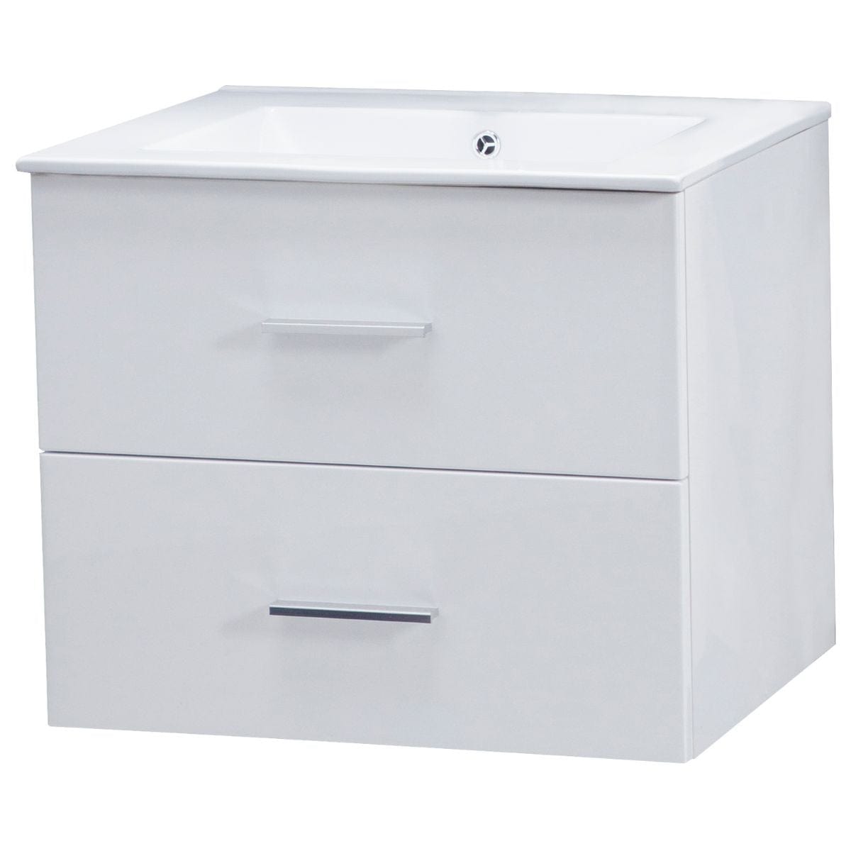 Alterna Malin Underskap m/2skuffer B60-120xD45xH55cm Hvit høyglans / 60cm Alterna Servantskap GRO-7011405