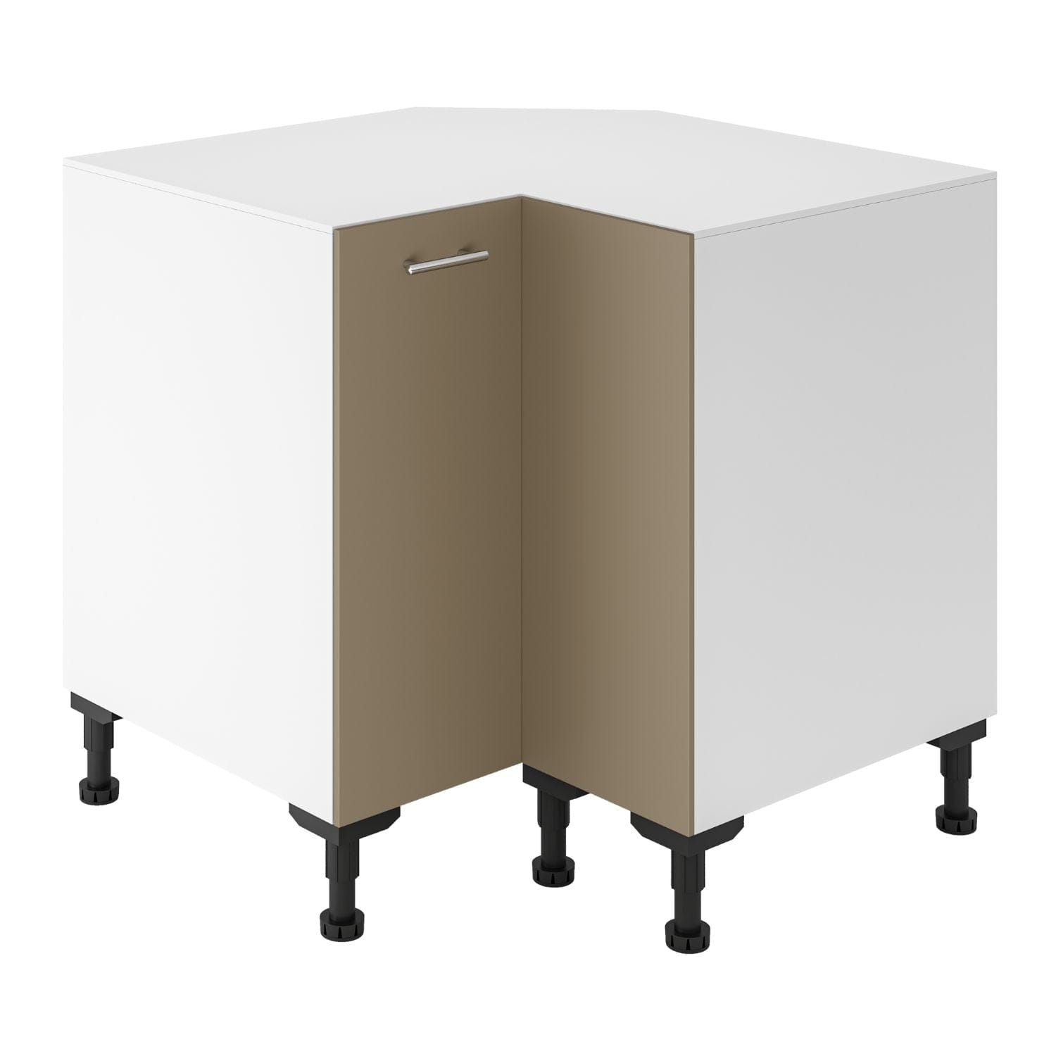 Alterna Vaskerom: Benkeskap hjørne 90x90, inkl. karusell Sand matt Alterna Benkeplate vaskerom GRO-7012565