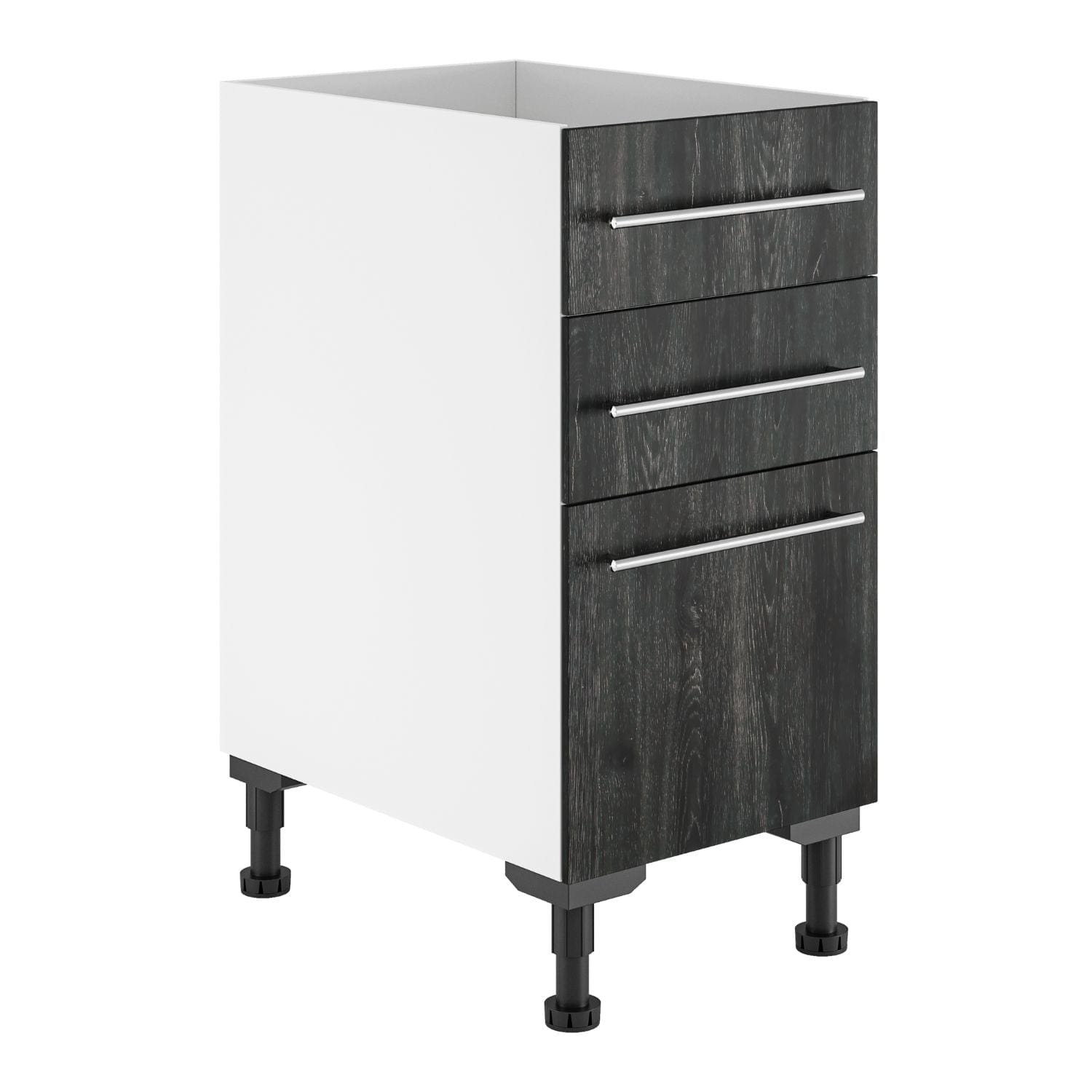 Alterna vaskerom: Skuffeseksjon 40-60cm m/3 skuffer Mørk eik / 40cm Alterna Benkeskap vaskerom GRO-7012621