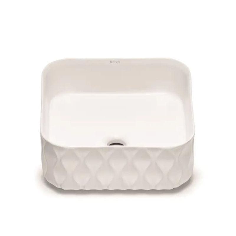 Bathco Sand Waves Firkantet Bolleservant Hvit matt Bathco Bolleservant KO-4168