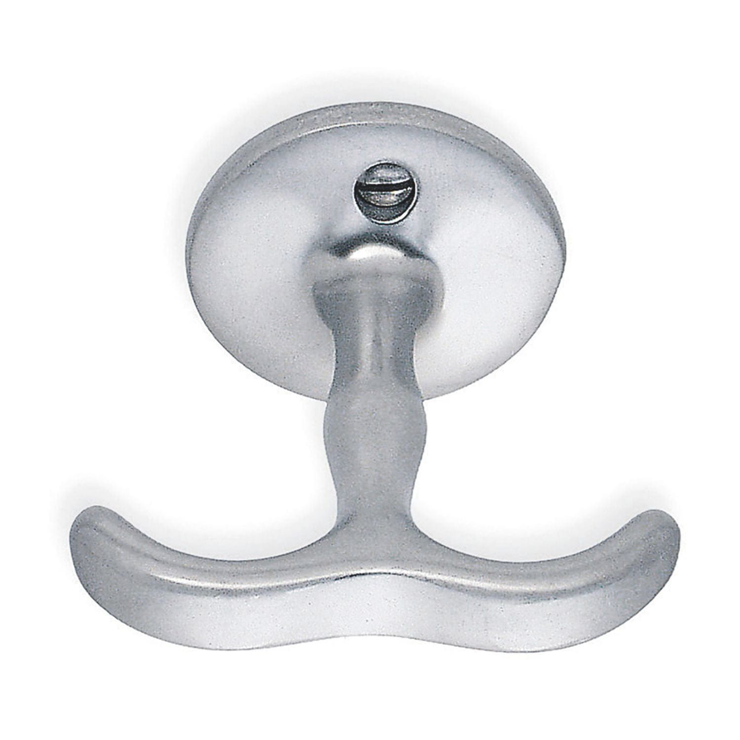 Beslagsboden 070 Hyllekrok Dobbel Børstet krom Beslagsboden Knagger SM-BK070M