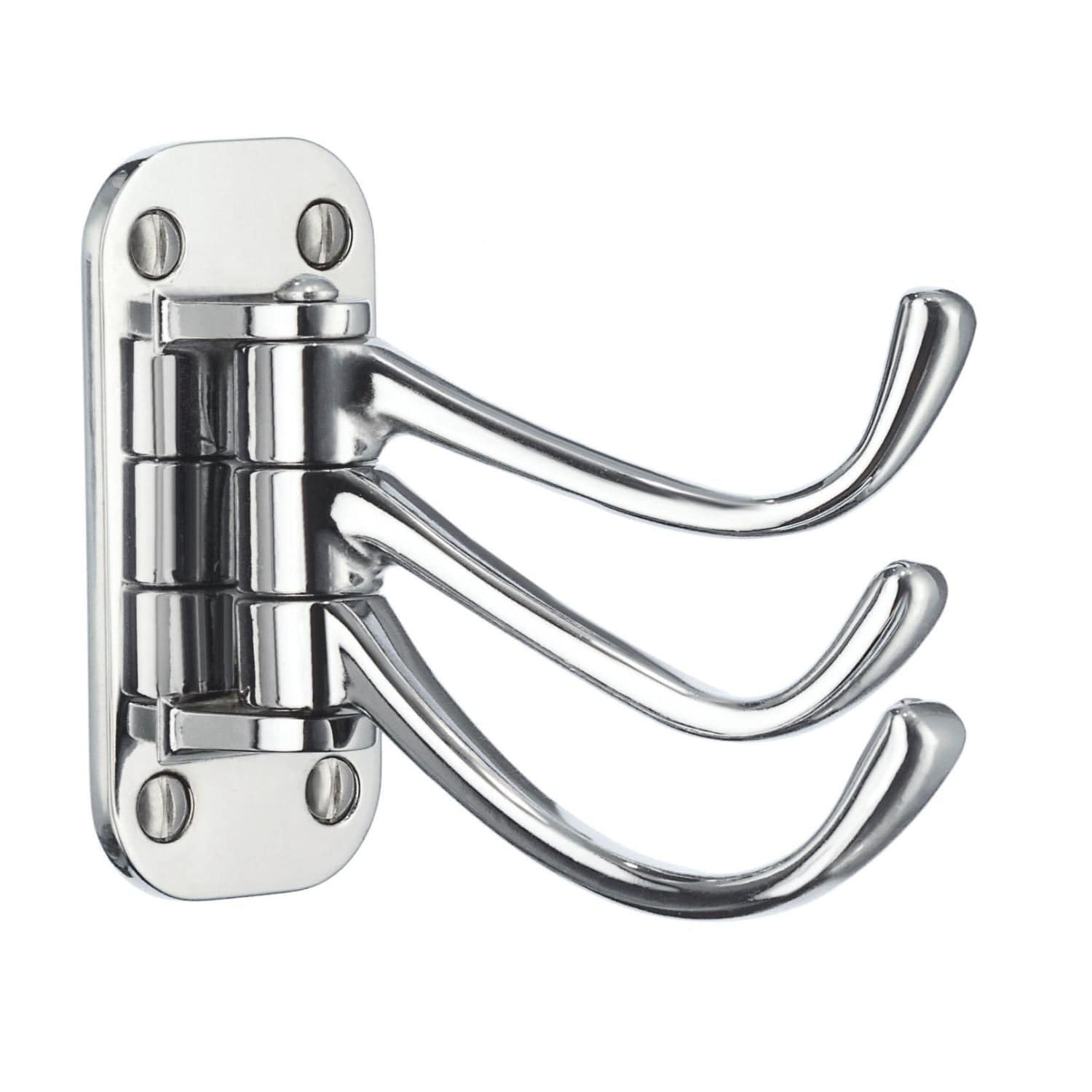 Beslagsboden 248 Tripplekrok Svingbar Krom Beslagsboden Knagger hus SM-BK248
