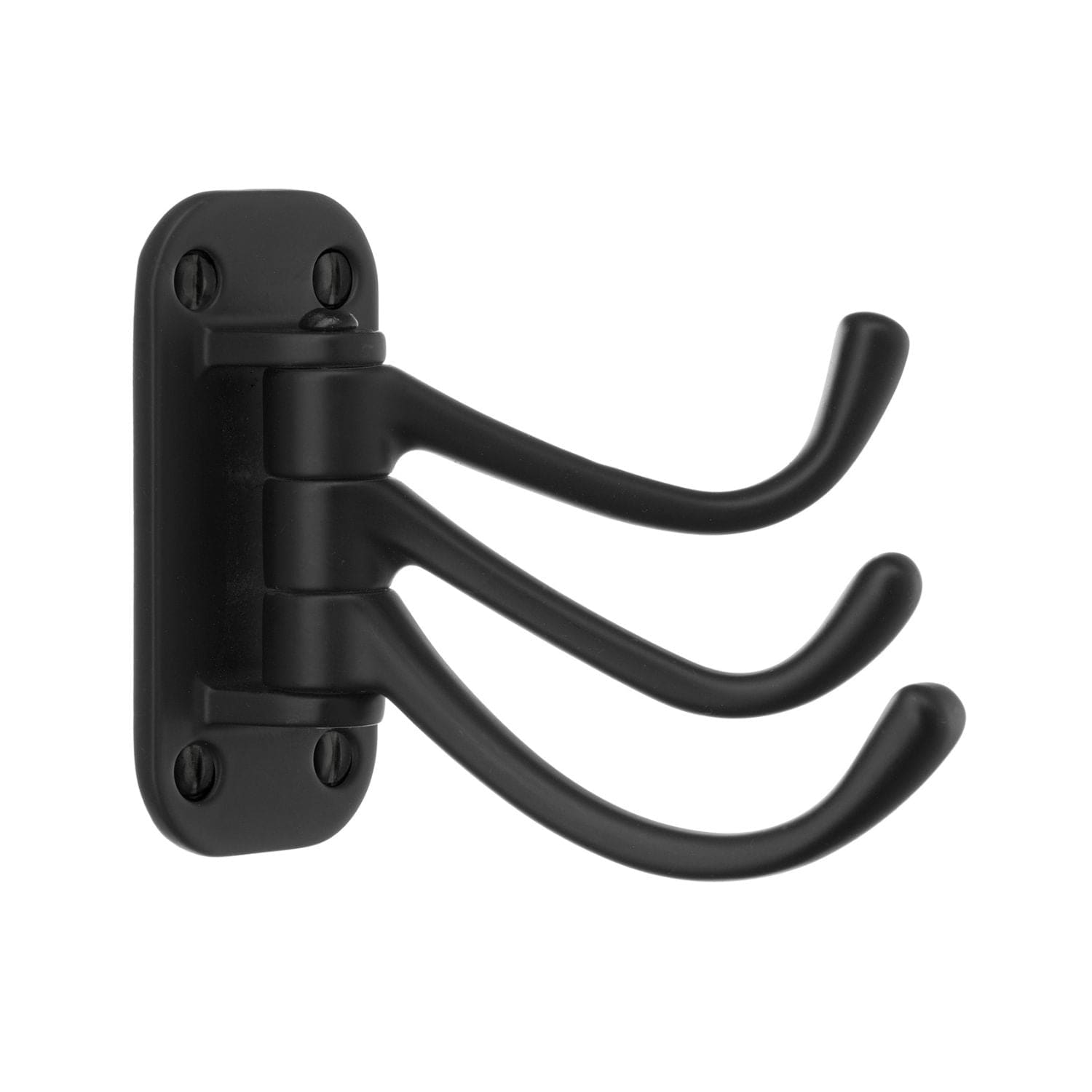 Beslagsboden 248 Tripplekrok Svingbar Svart Beslagsboden Knagger hus SM-BB248