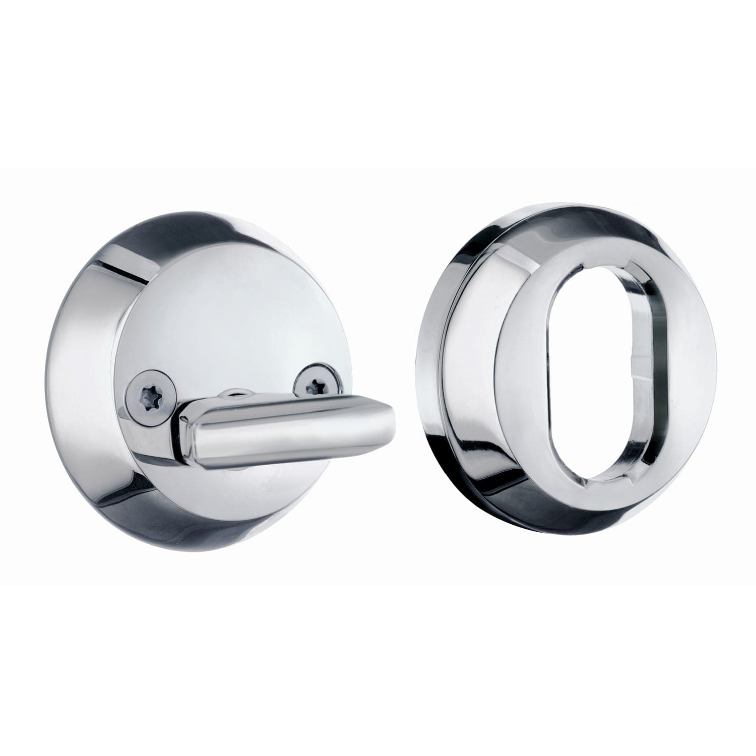 Beslagsboden Design 197 Sylindervrider og Universalring Polert nikkel Beslagsboden Dørhåndtak ytterdør SM-B197N