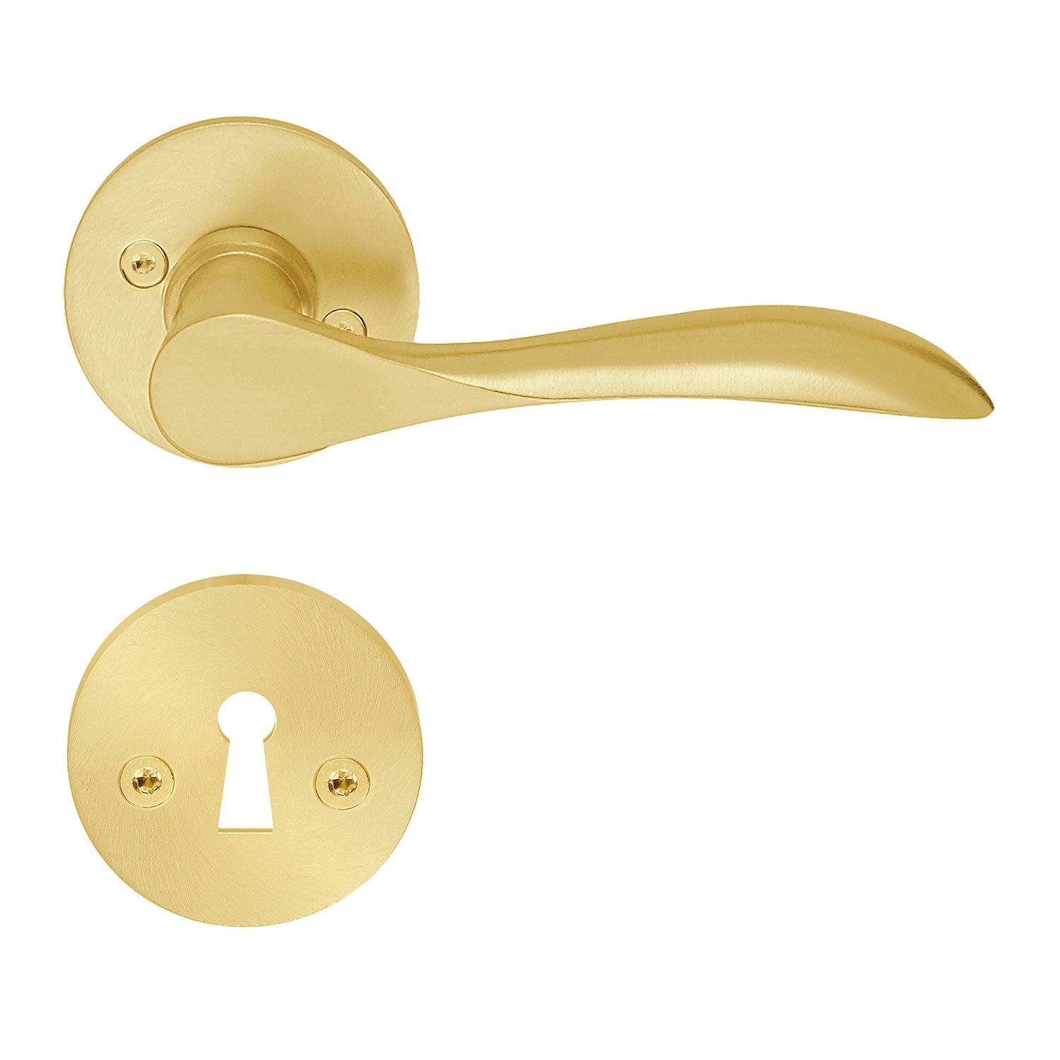 Beslagsboden Design 857 Innedørvridere Børstet messing Beslagsboden Dørhåndtak innerdør SM-B857PMN