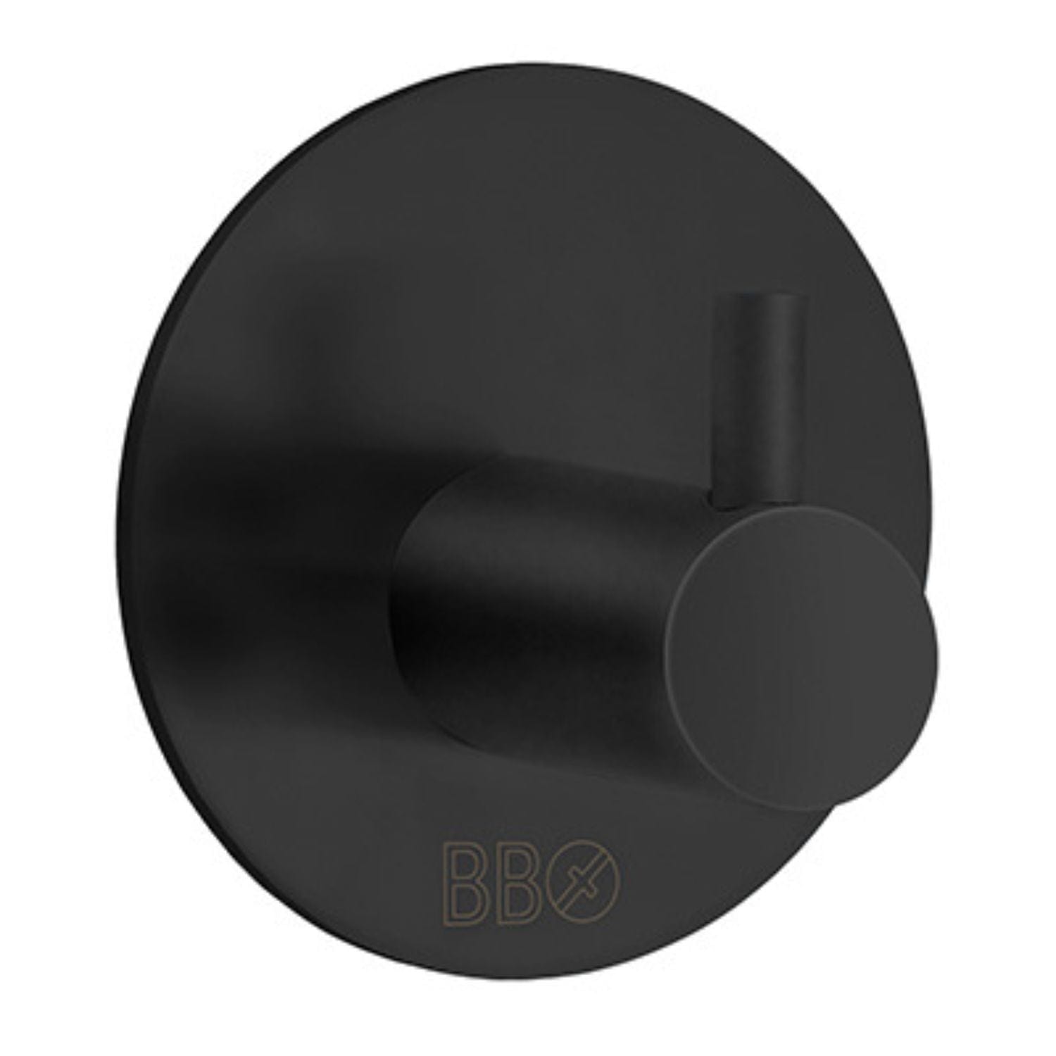 Beslagsboden Enkel Krok 1101 - selvklebende Svart Beslagsboden Knagger SM-BB1101