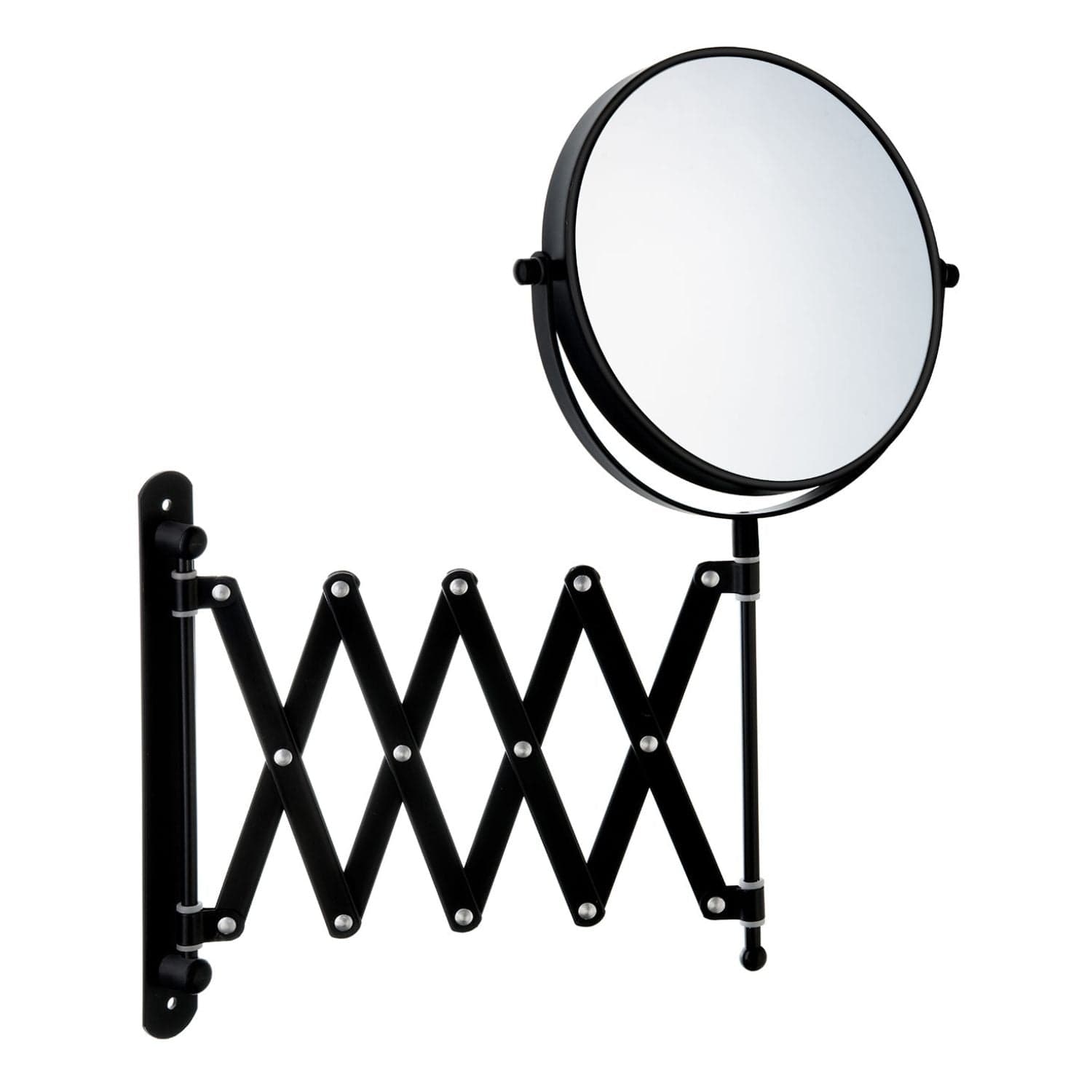 Beslagsboden Glow 632 Sminkespeil med uttrekkbar arm Svart matt Beslagsboden Sminkespeil SM-ZB632