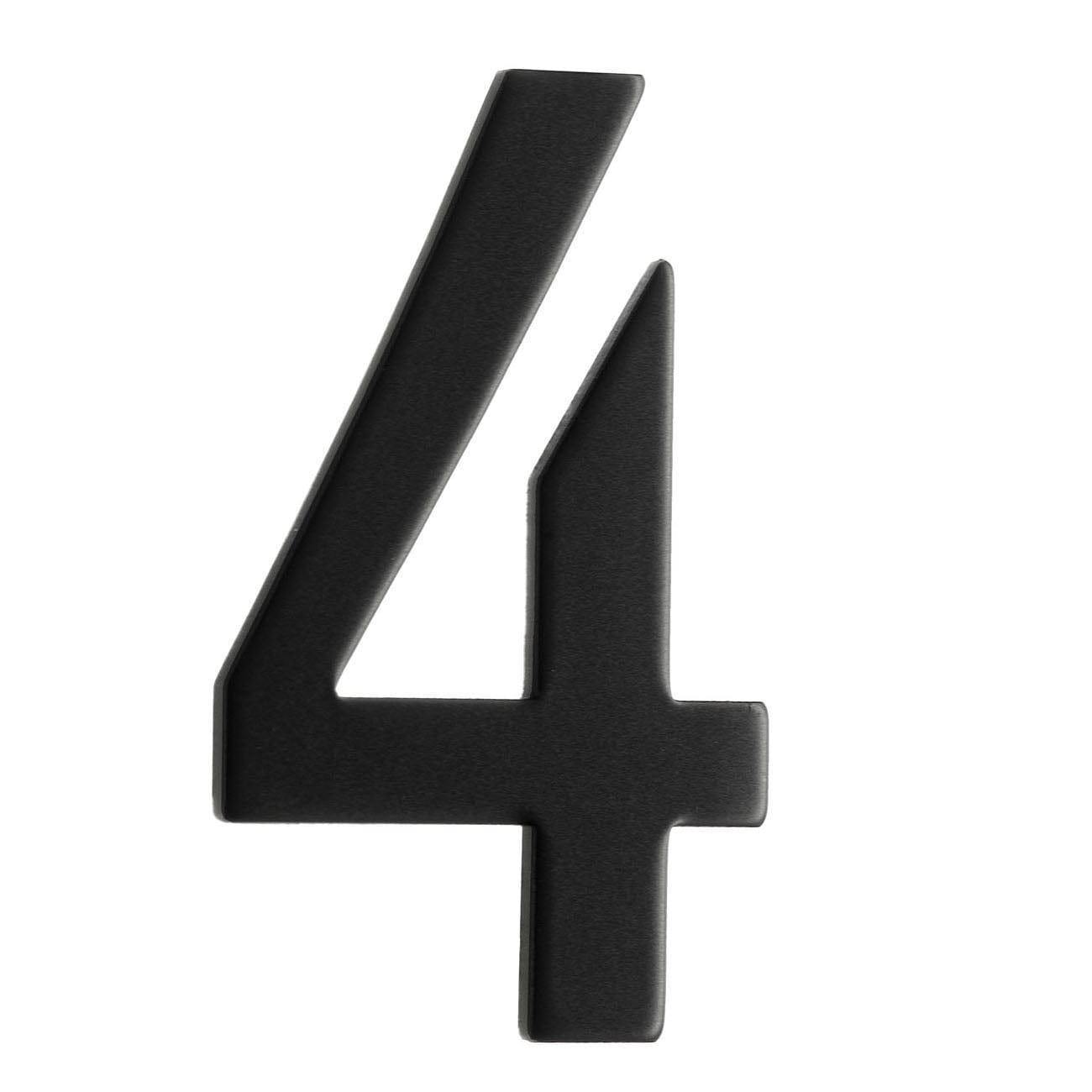 Beslagsboden Rustfri Postkassenummer H5cm Svart / 4 Beslagsboden Postkassenummer SM-BB984