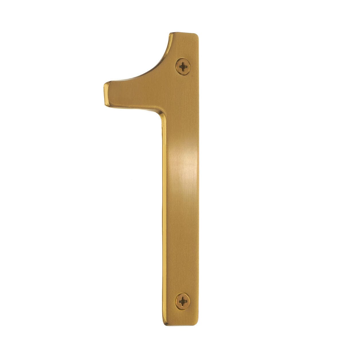 Beslagsboden Villa Husnummer H12cm Børstet messing / 1 Beslagsboden Husnummer SM-V001