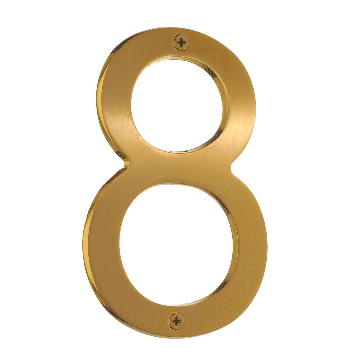 Beslagsboden Villa Husnummer H12cm Børstet messing / 8 Beslagsboden Husnummer SM-V008