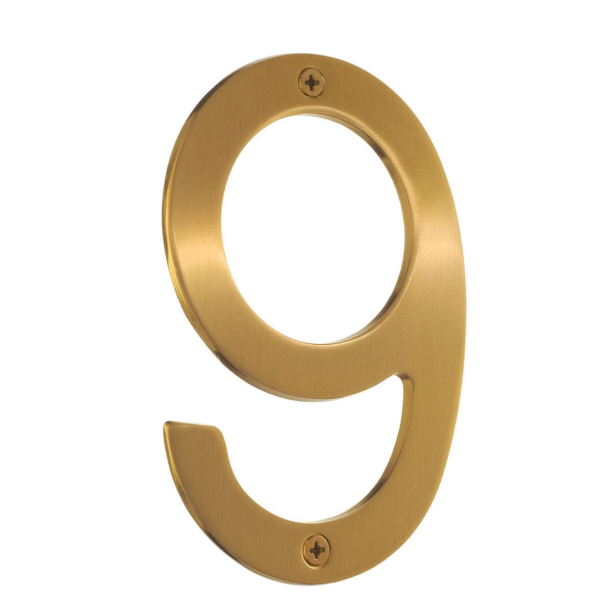 Beslagsboden Villa Husnummer H12cm Børstet messing / 9 Beslagsboden Husnummer SM-V009