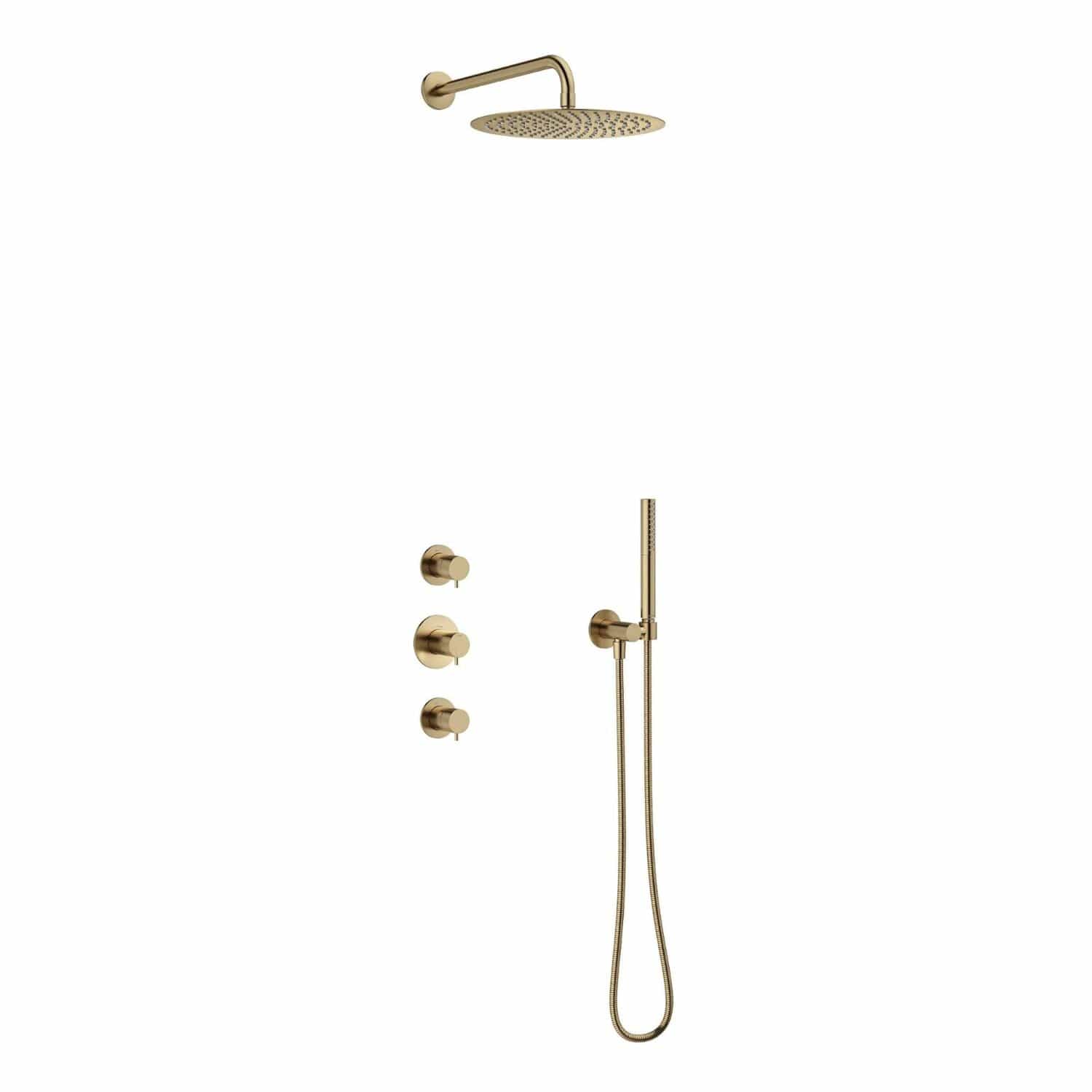 Damixa Iris XS1 Takdusj Innbygging Børstet bronse Damixa Blandebatteri innbygging KO-5706588