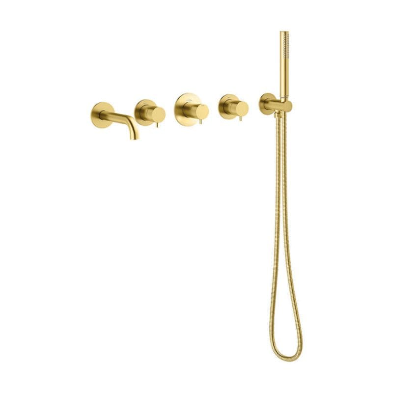 Damixa Silhouet BS 2 Badekararmatur med tut Børstet messing Damixa Badekararmatur KO-5705279