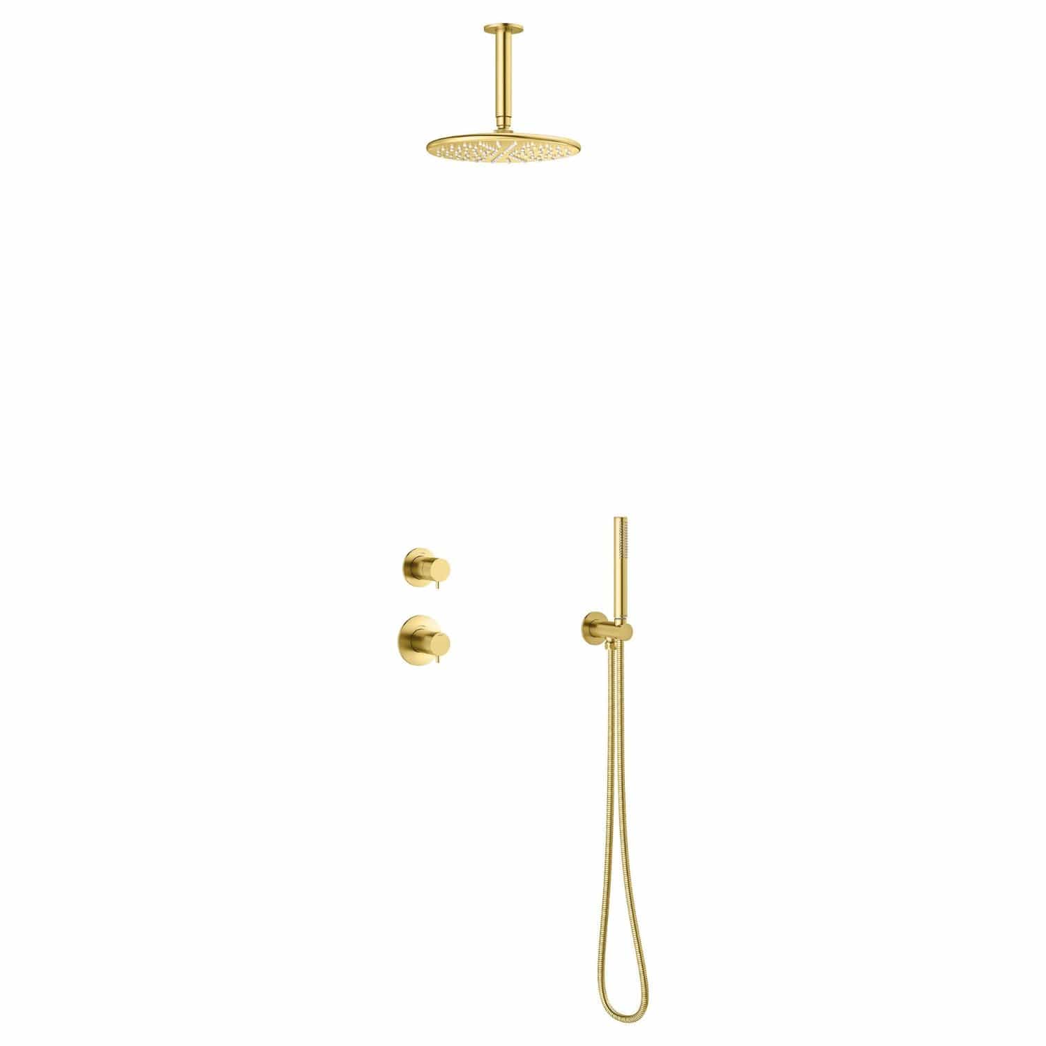 Damixa Silhouet DS 2 for Takdusj Innbygging Børstet messing Damixa Blandebatteri innbygging KO-5704879