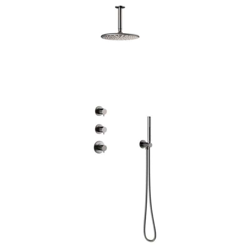 Damixa Silhouet XS 2 Takdusj Innbygging Børstet grafitt Damixa Blandebatteri innbygging KO-5704455