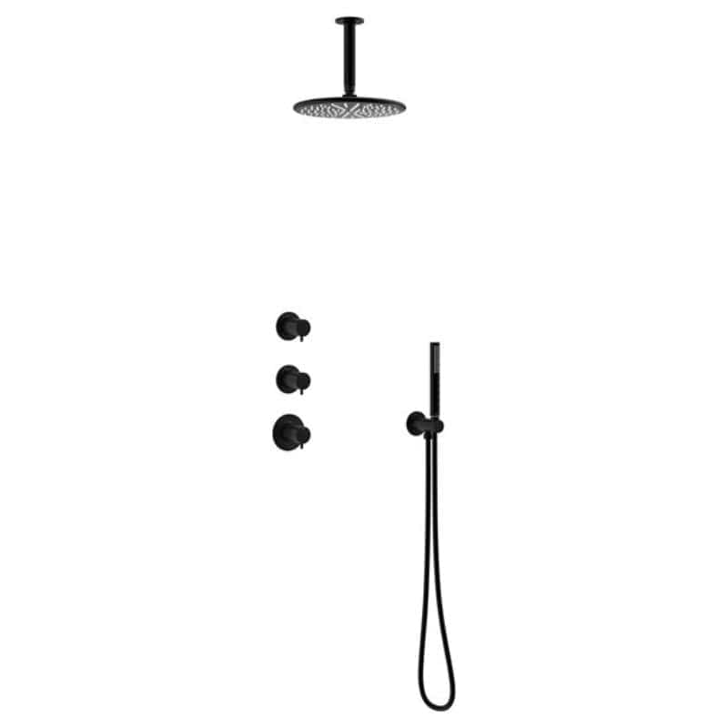 Damixa Silhouet XS 2 Takdusj Innbygging Svart matt Damixa Blandebatteri innbygging KO-5704461