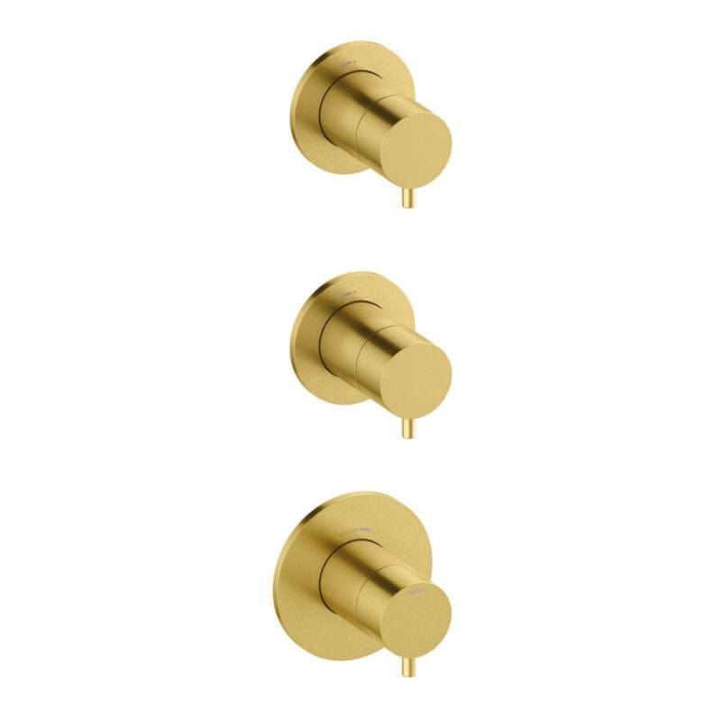 Damixa Termostat 2 stoppekraner Børstet messing Damixa Blandebatteri innbygging KO-7671179