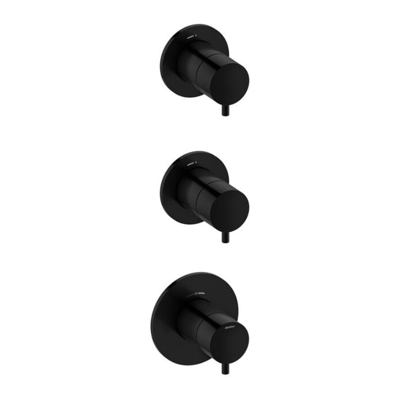 Damixa Termostat 2 stoppekraner Svart matt Damixa Blandebatteri innbygging KO-7671161