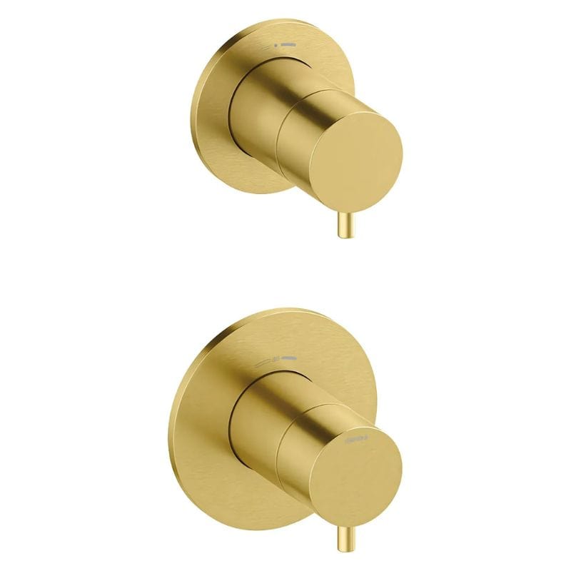 Damixa Termostat 2-veis avleder Børstet messing Damixa Blandebatteri innbygging KO-7671279