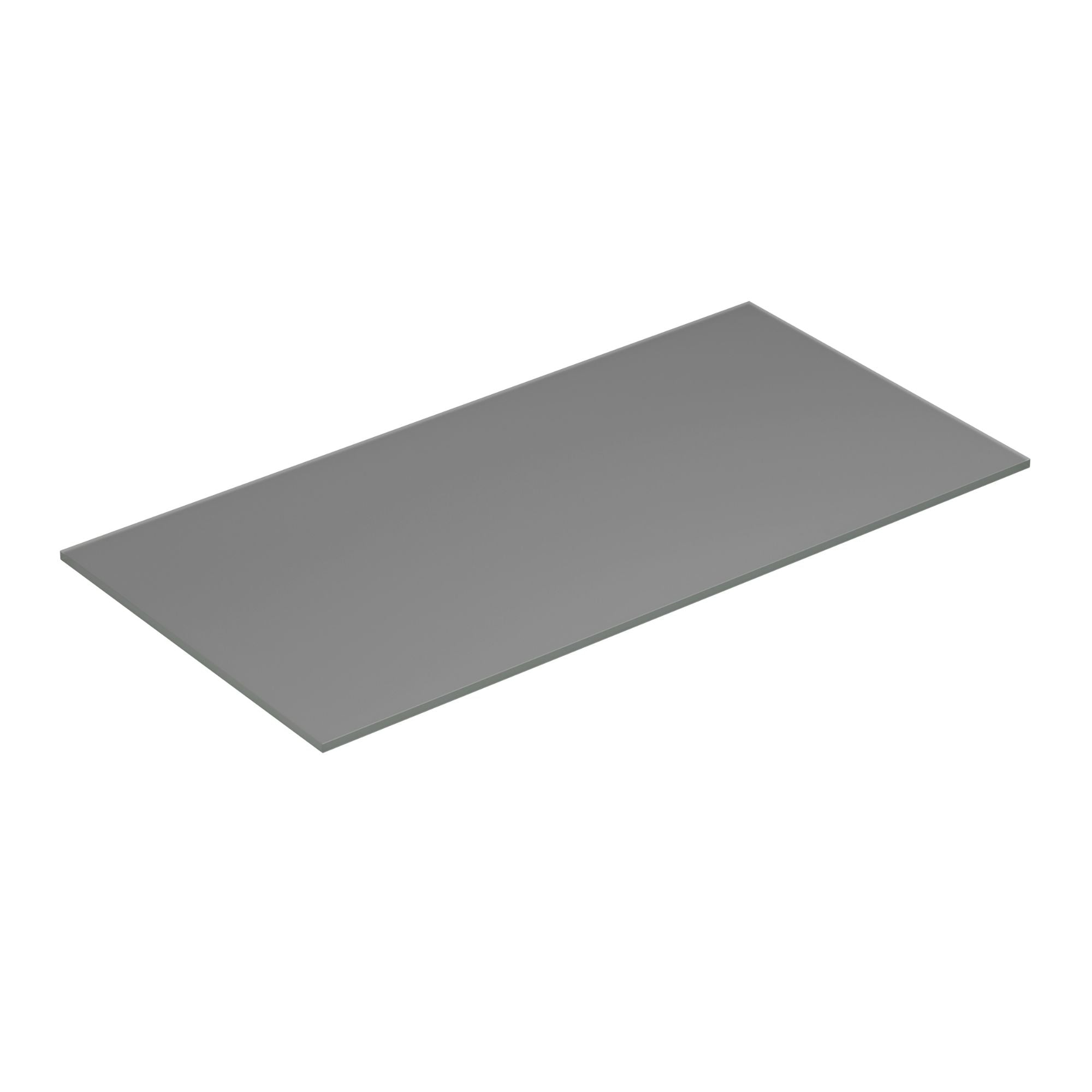 Dansani Calidris Form Topplate B40-232xH1xD50cm Lys grå matt / 100cm Dansani Benkeplate bad DA-630810002