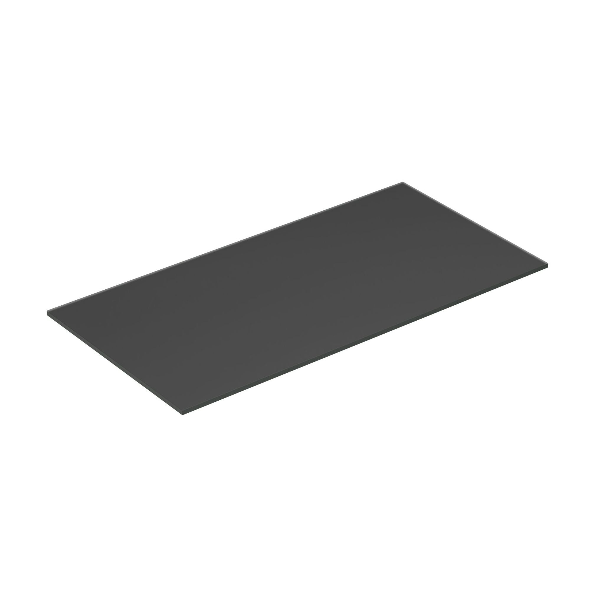 Dansani Calidris Form Topplate B40-232xH1xD50cm Mørk grå matt / 100cm Dansani Benkeplate bad DA-630810007