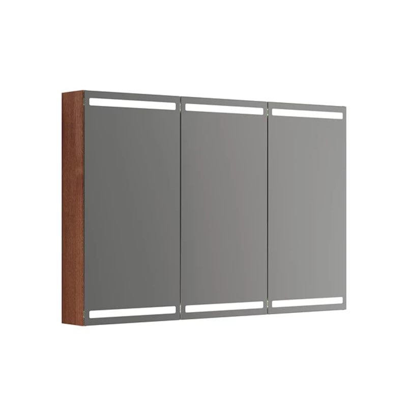 Dansani Calidris Parallel Speilskap 120cm 3 dører / Rødbrun eik Dansani Speilskap DA-S843-177