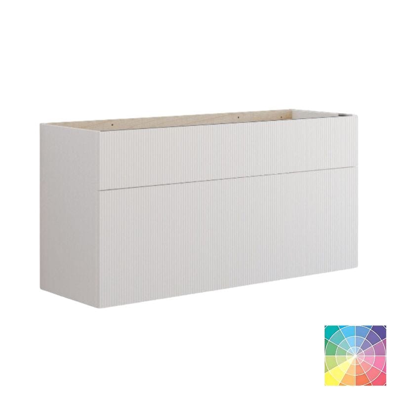 Dansani Calidris Rillet Servantskap D40cm 2 skuff ekstra høy underskuff NCS farge / 120cm dobbel Dansani Servantskap DA-C15-C099