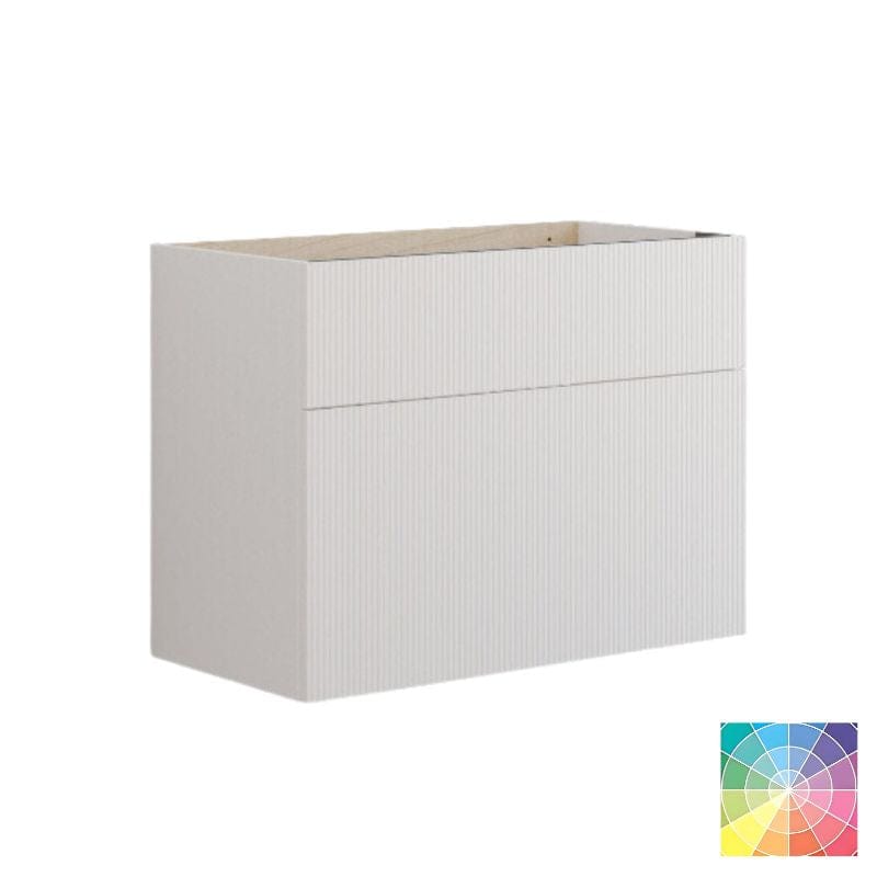 Dansani Calidris Rillet Servantskap D40cm 2 skuff ekstra høy underskuff NCS farge / 80cm Dansani Servantskap DA-C12-C099