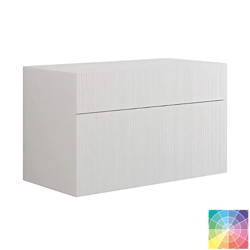 Dansani Calidris Rillet Skap 2 skuff D50cm Ekstra høy underskuff NCS farge / 100cm Dansani Sideskap bad DA-C62-C099