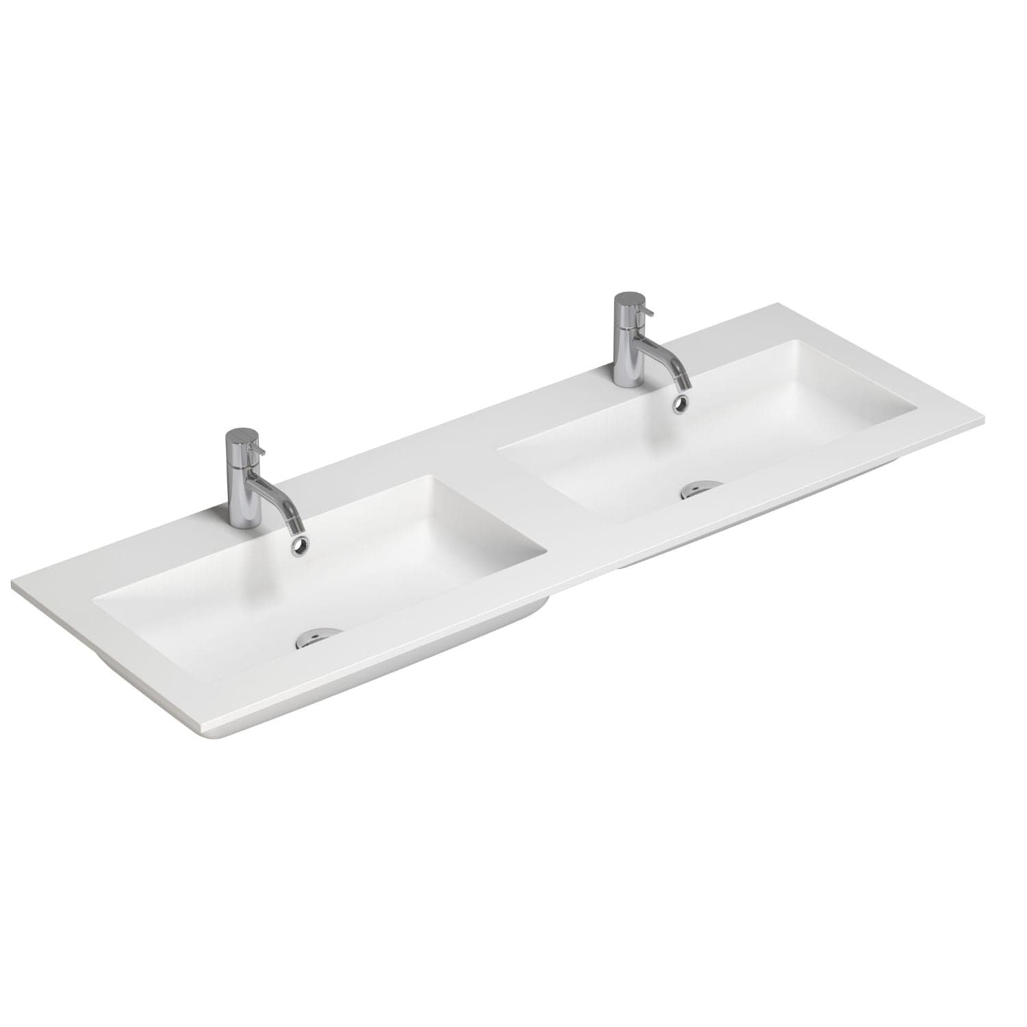 Dansani Calidris Shape kompositt servant D40,5 B60-240cm Hvit matt / 140cm dobbel Dansani Baderomsservant DA-631114503