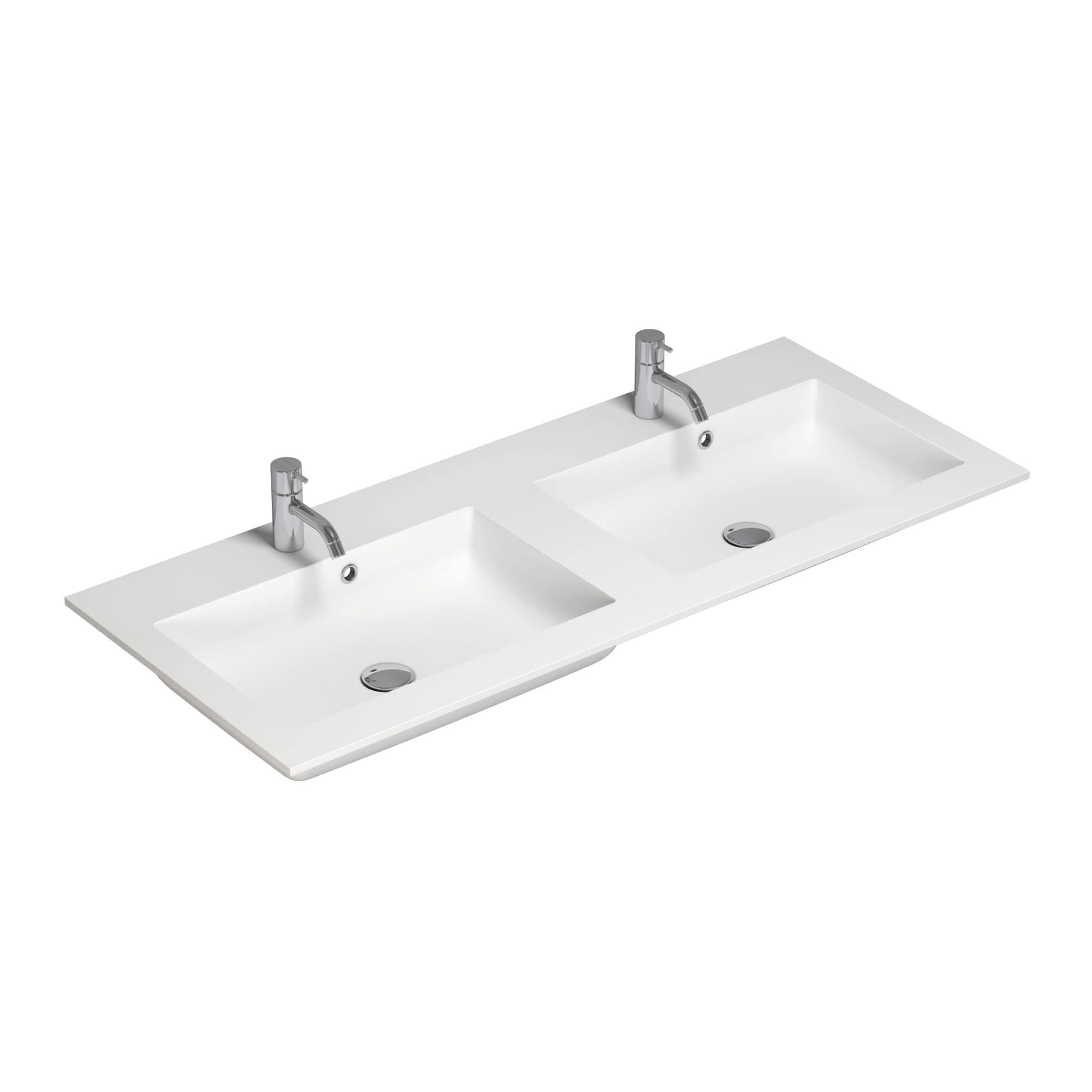 Dansani Calidris Shape Kompositt Servant D50cm Hvit matt / 120cm dobbel Dansani Møbelservant DA-631222203