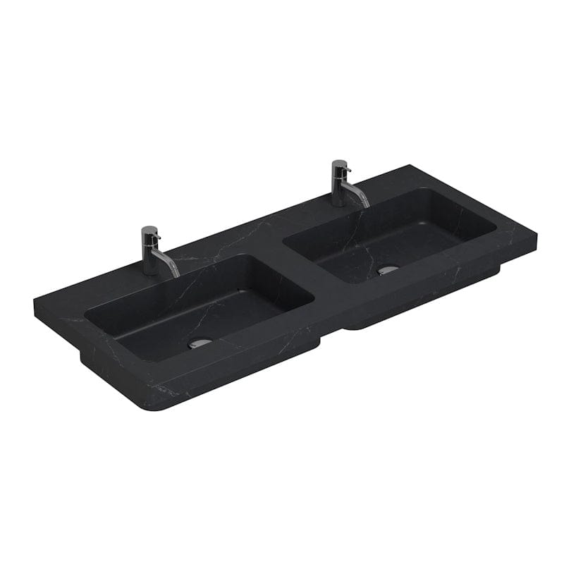 Dansani Calidris Unique Silestone Servant B60-120xH1xD50cm 120cm dobbel / Charcoal soapstone Dansani Baderomsservant DA-631722215