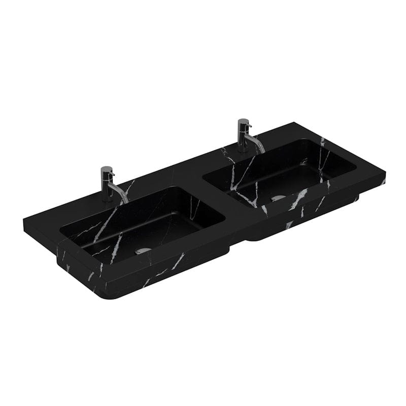 Dansani Calidris Unique Silestone Servant måltilpasset B60-219xH1xD50cm Eternal marguina / 220cm dobbel Dansani Baderomsservant DA-631722516