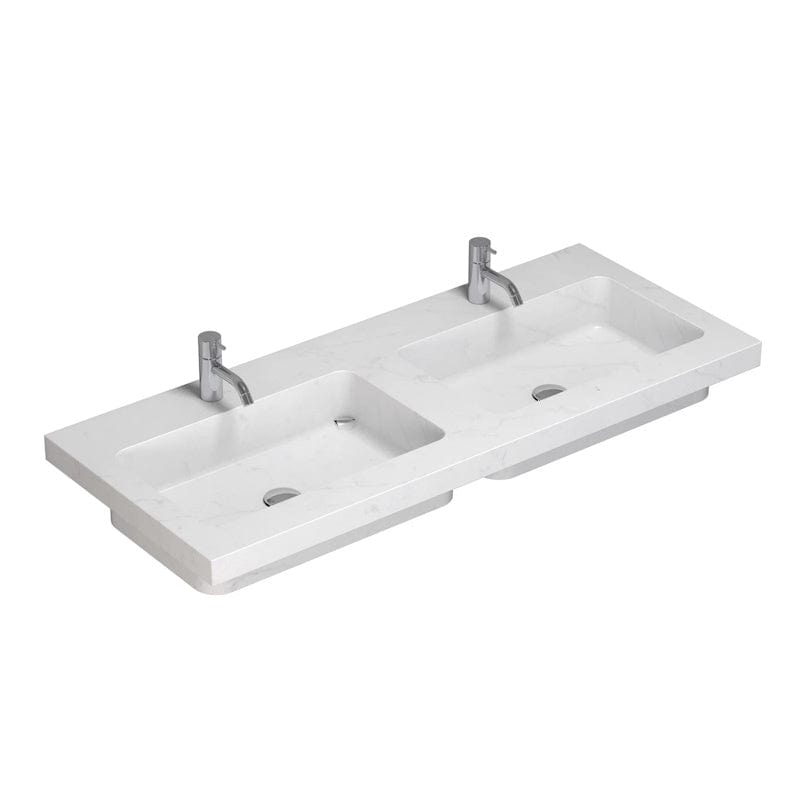 Dansani Calidris Unique Silestone Servant måltilpasset B60-219xH1xD50cm Eternal statuario / 220cm dobbel Dansani Baderomsservant DA-631722512