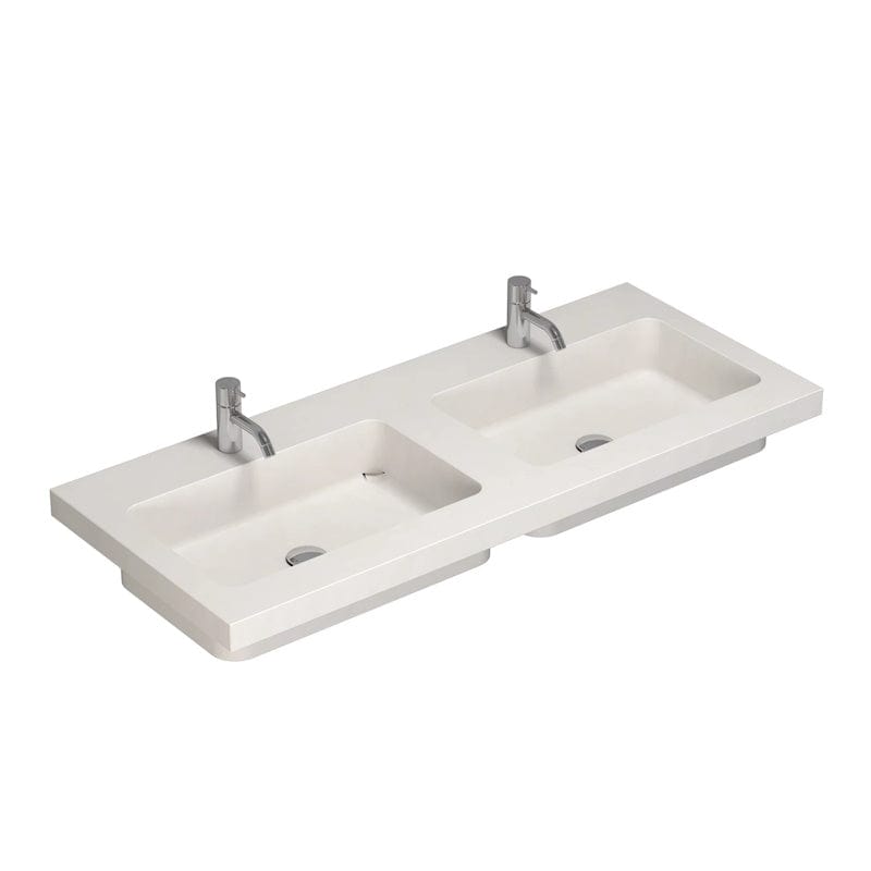 Dansani Calidris Unique Silestone servant måltilpasset D50,5 H1,2cm Blanco zeus / 160cm dobbel Dansani Baderomsservant DA-631716511