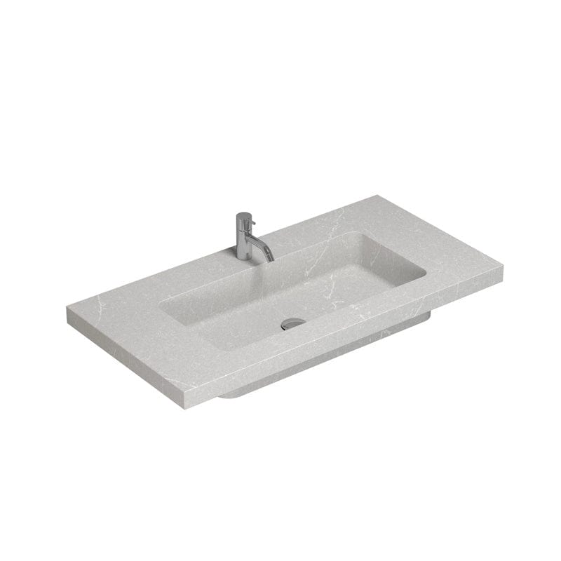 Dansani Calidris Unique Silestone servant måltilpasset D50,5 H1,2cm Desert silver / 100cm Dansani Baderomsservant DA-631710413
