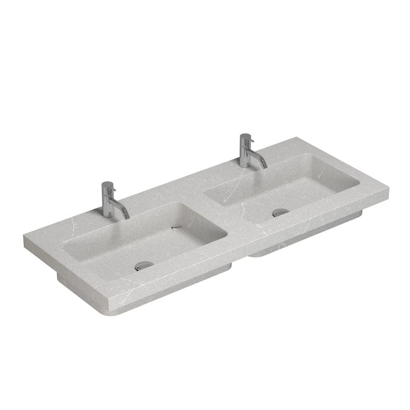 Dansani Calidris Unique Silestone servant måltilpasset D50,5 H1,2cm Desert silver / 140cm dobbel Dansani Baderomsservant DA-631714513