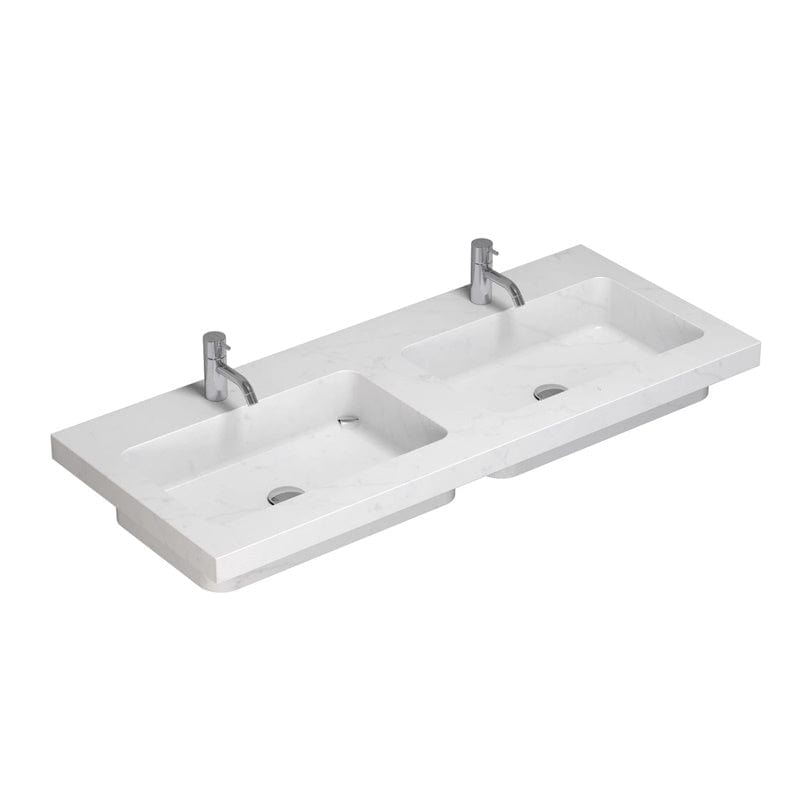 Dansani Calidris Unique Silestone servant måltilpasset D50,5 H1,2cm Eternal statuario / 140cm dobbel Dansani Baderomsservant DA-631714512