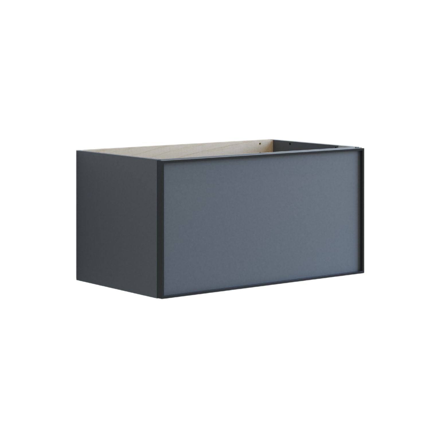 Dansani Inzo Alu-ramme svart Servantskap 1 skuff B60-120xH40xD44cm Grå matt / 80cm Dansani Servantskap DA-U15-8003