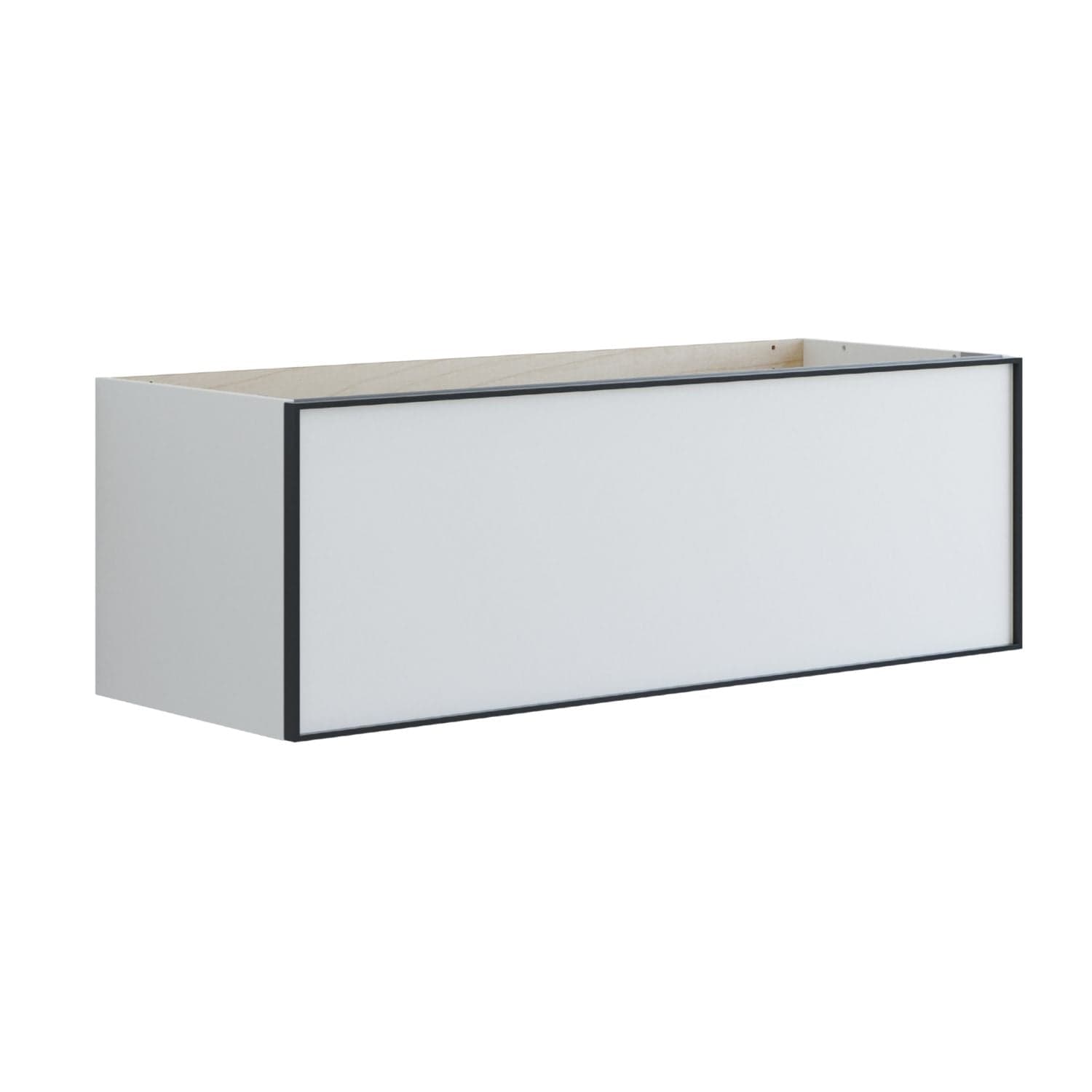 Dansani Inzo Alu-ramme svart Servantskap 1 skuff B60-120xH40xD44cm Hvit matt / 120cm Dansani Servantskap DA-U17-8010