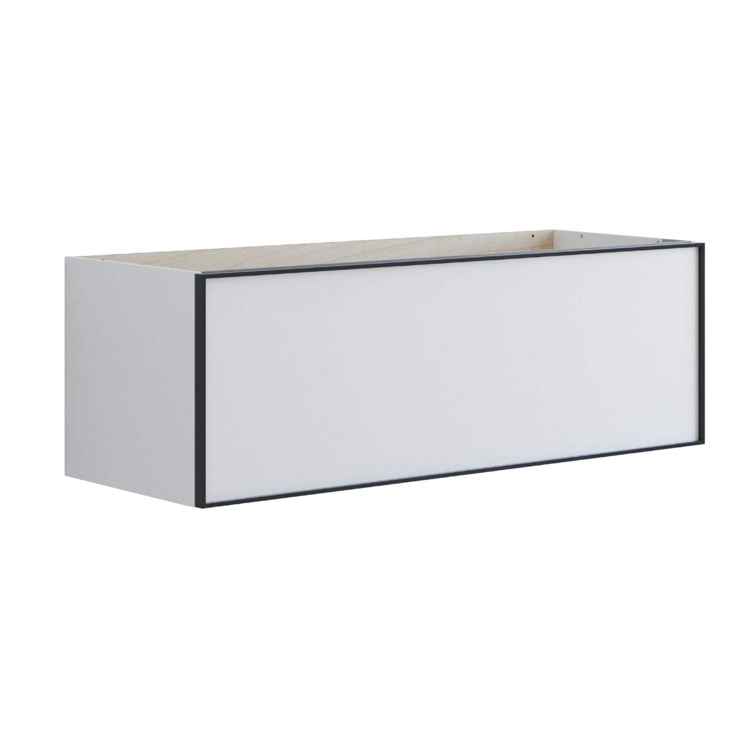 Dansani Inzo Alu-ramme svart Servantskap 1 skuff B60-120xH40xD44cm Hvit matt / 120cm dobbel Dansani Servantskap DA-U18-8010