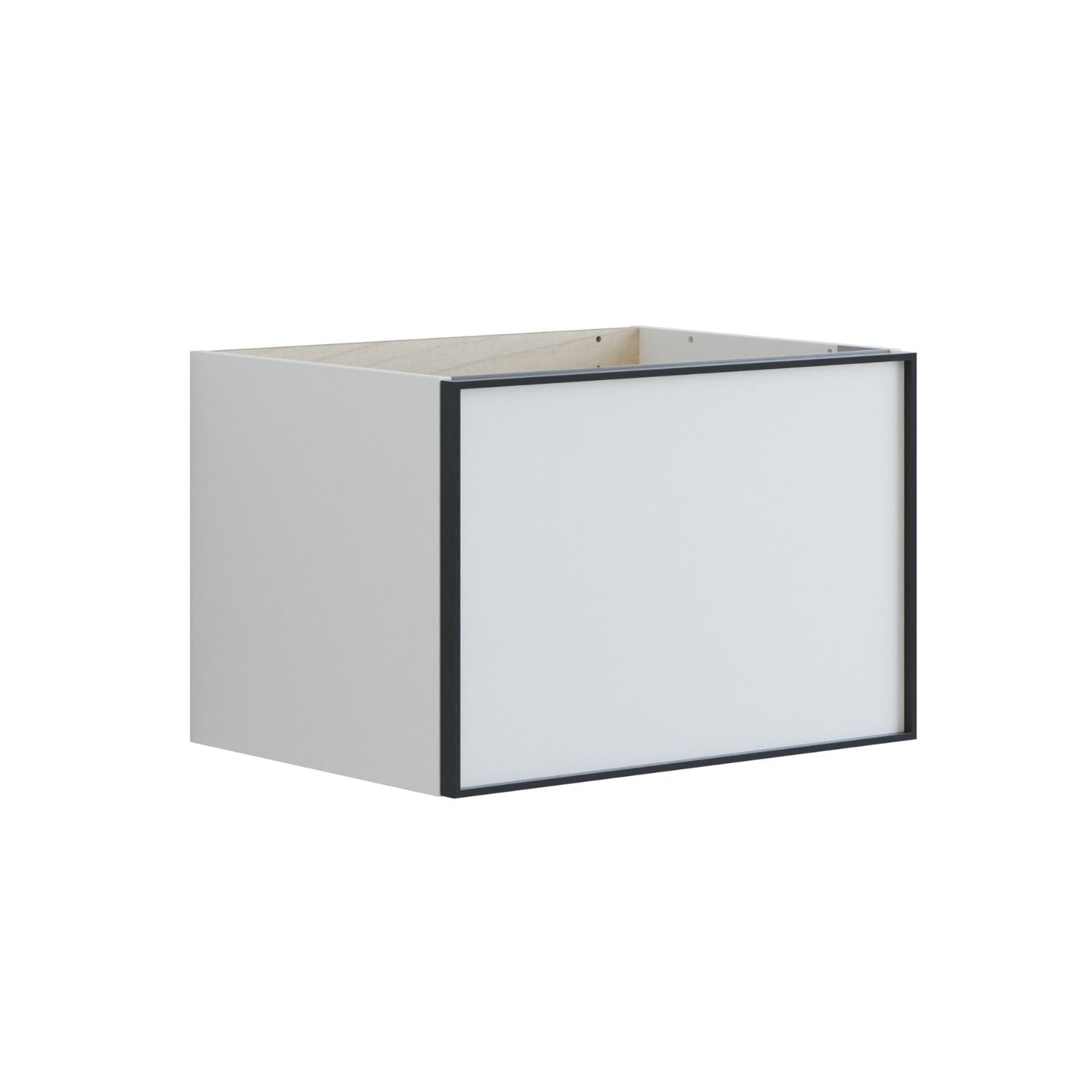 Dansani Inzo Alu-ramme svart Servantskap 1 skuff B60-120xH40xD44cm Hvit matt / 60cm Dansani Servantskap DA-U14-8010