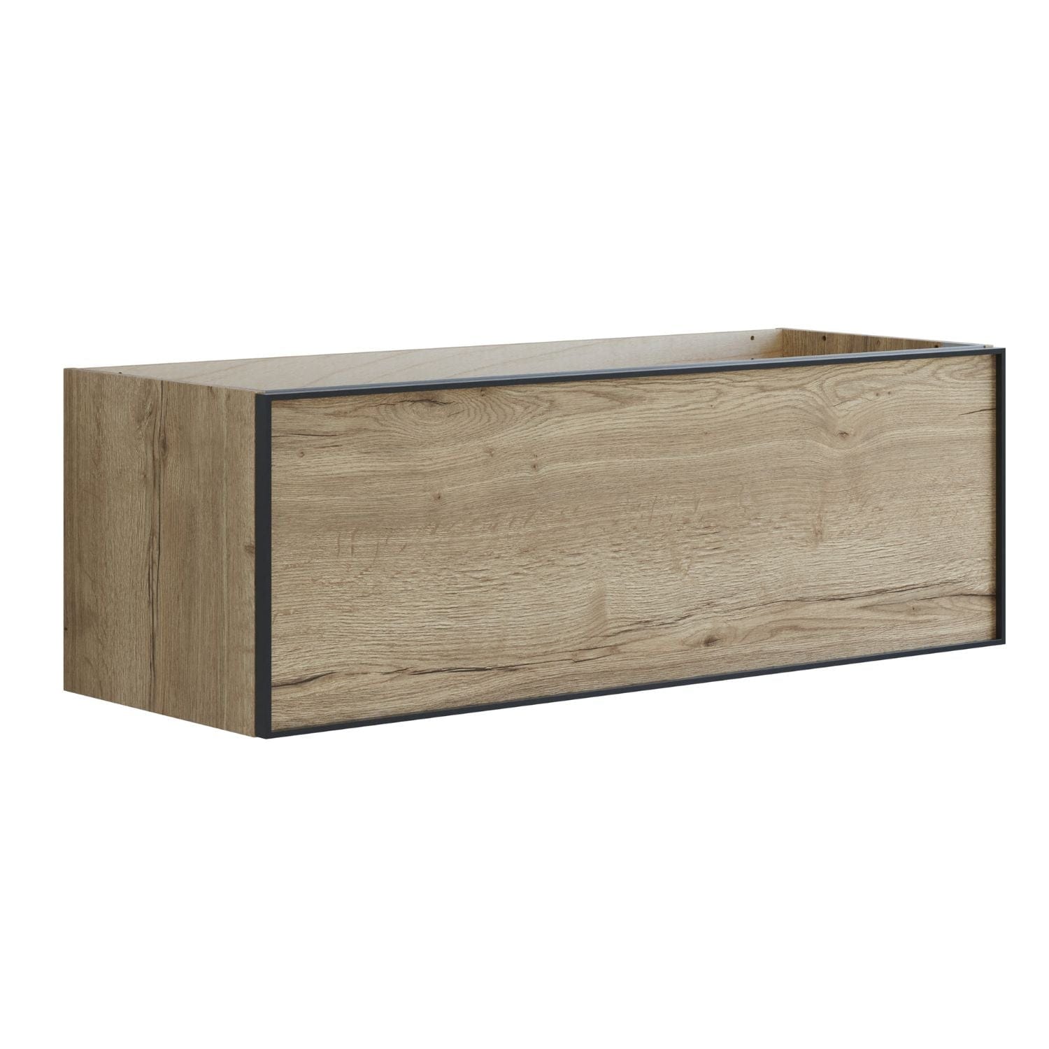 Dansani Inzo Alu-ramme svart Servantskap 1 skuff B60-120xH40xD44cm Natur eik / 120cm Dansani Servantskap DA-U17-8049