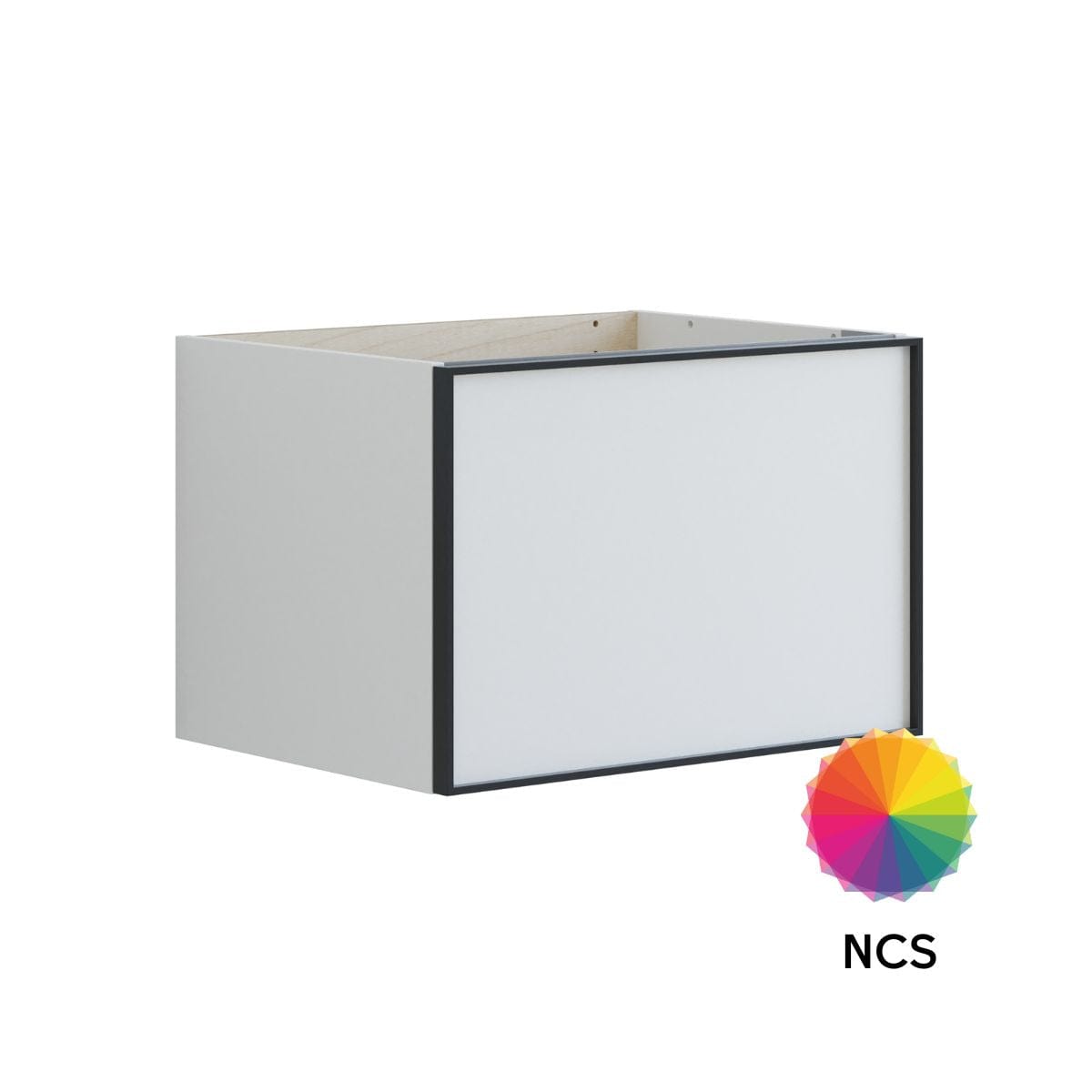 Dansani Inzo Alu-ramme svart Servantskap 1 skuff B60-120xH40xD44cm NCS farge / 60cm Dansani Servantskap DA-U14-8099