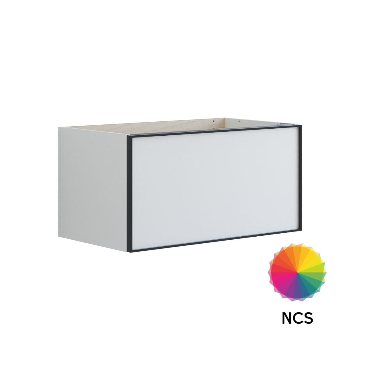 Dansani Inzo Alu-ramme svart Servantskap 1 skuff B60-120xH40xD44cm NCS farge / 80cm Dansani Servantskap DA-U15-8099